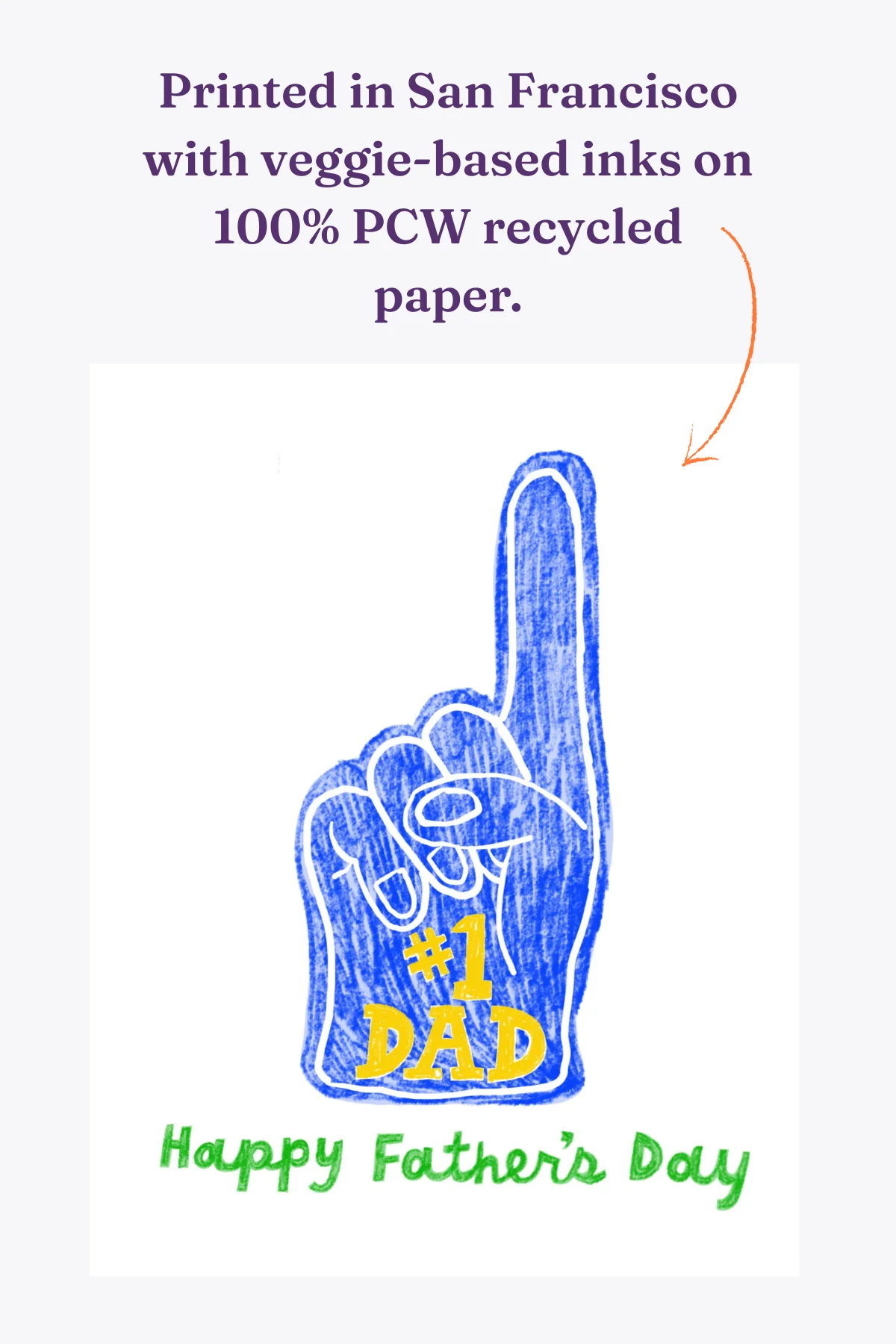 #1 Dad Risograph Card - Father's Day Sporty Gift - Image 3