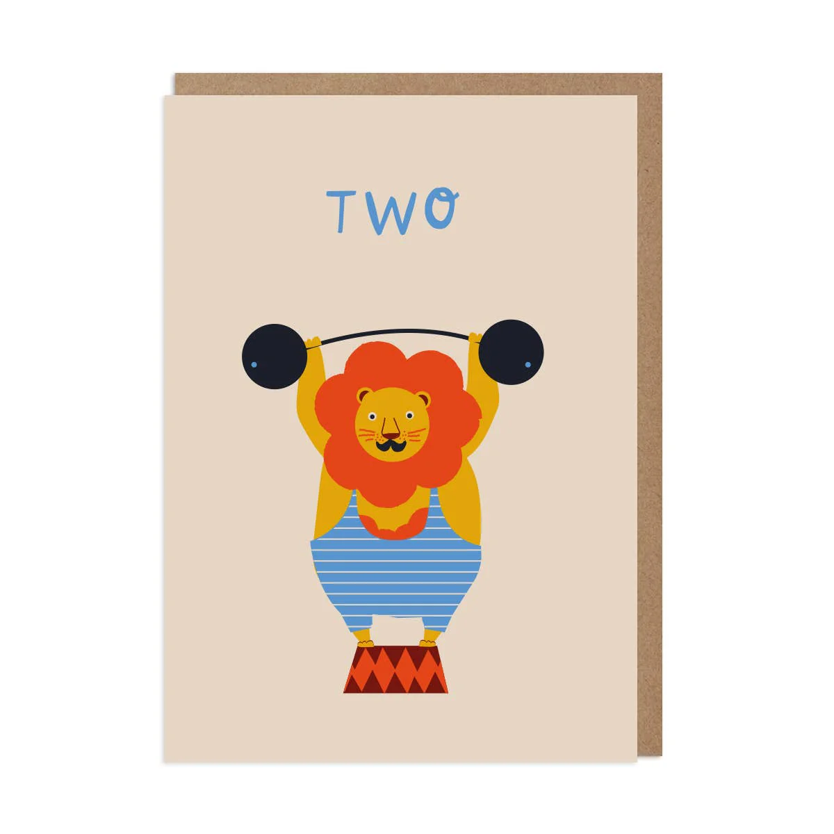 2nd Birthday Card – Circus Lion