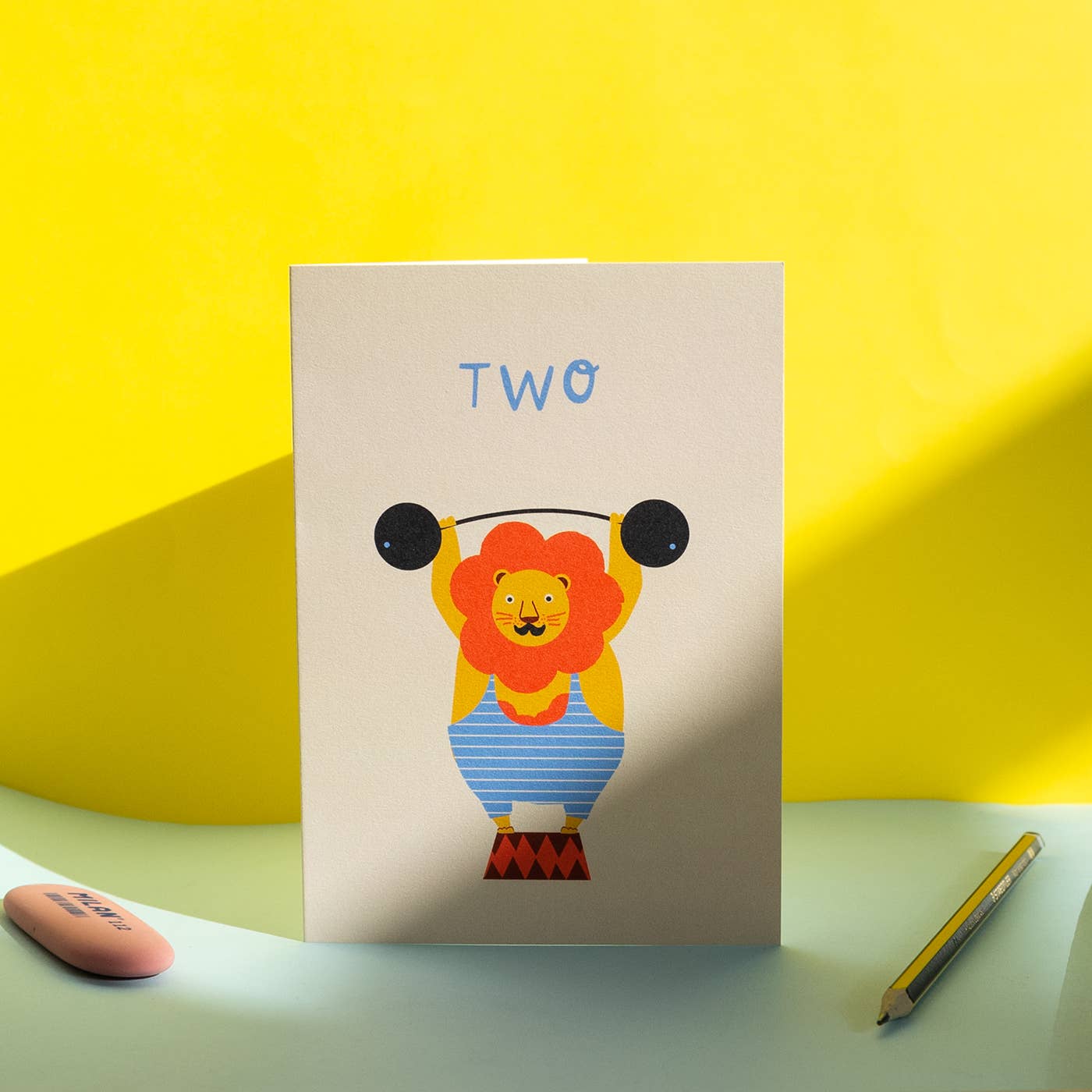 2nd Birthday Card – Circus Lion - Image 2