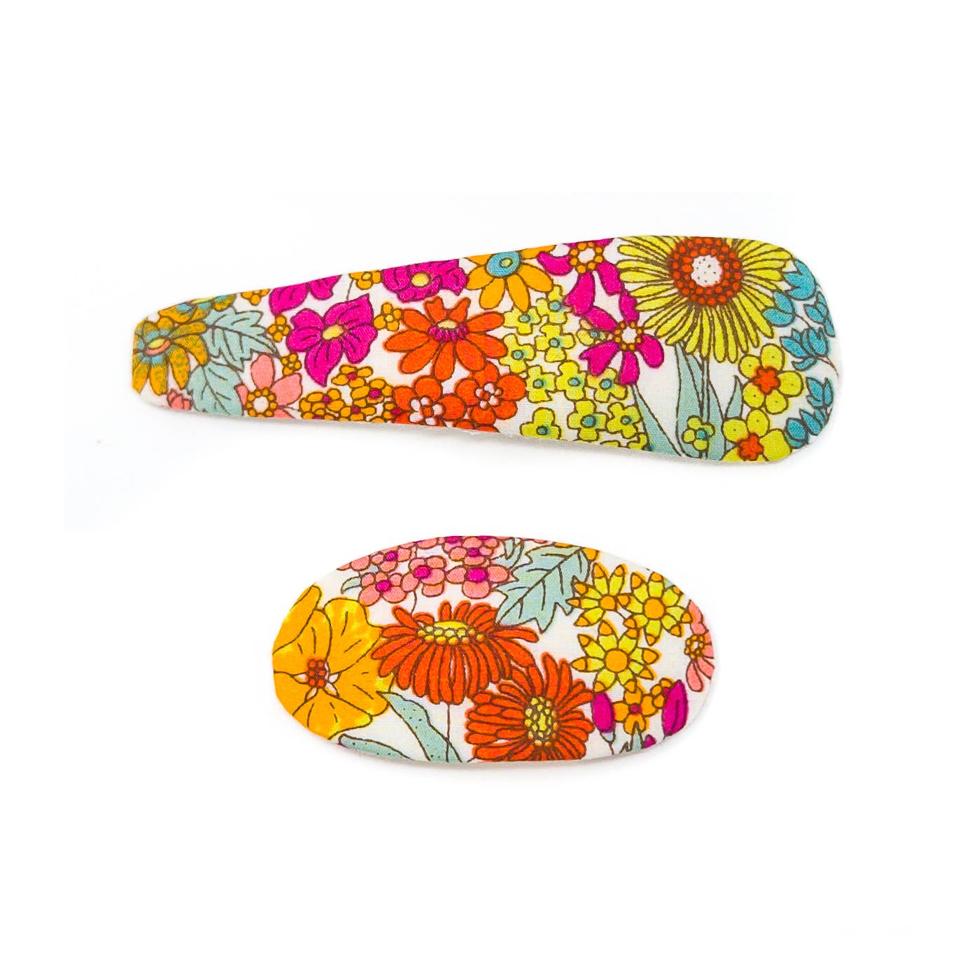 2pc Mixed Shape Clip Set - Floral - Image 2