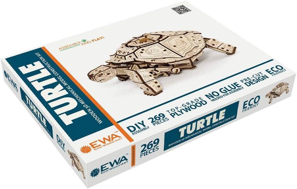 DIY Wooden Turtle -mechanical wind-up 3D-puzzle - Image 5
