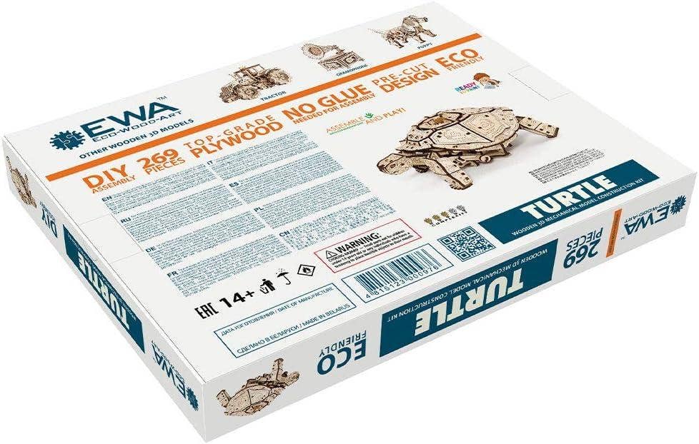 DIY Wooden Turtle -mechanical wind-up 3D-puzzle - Image 6