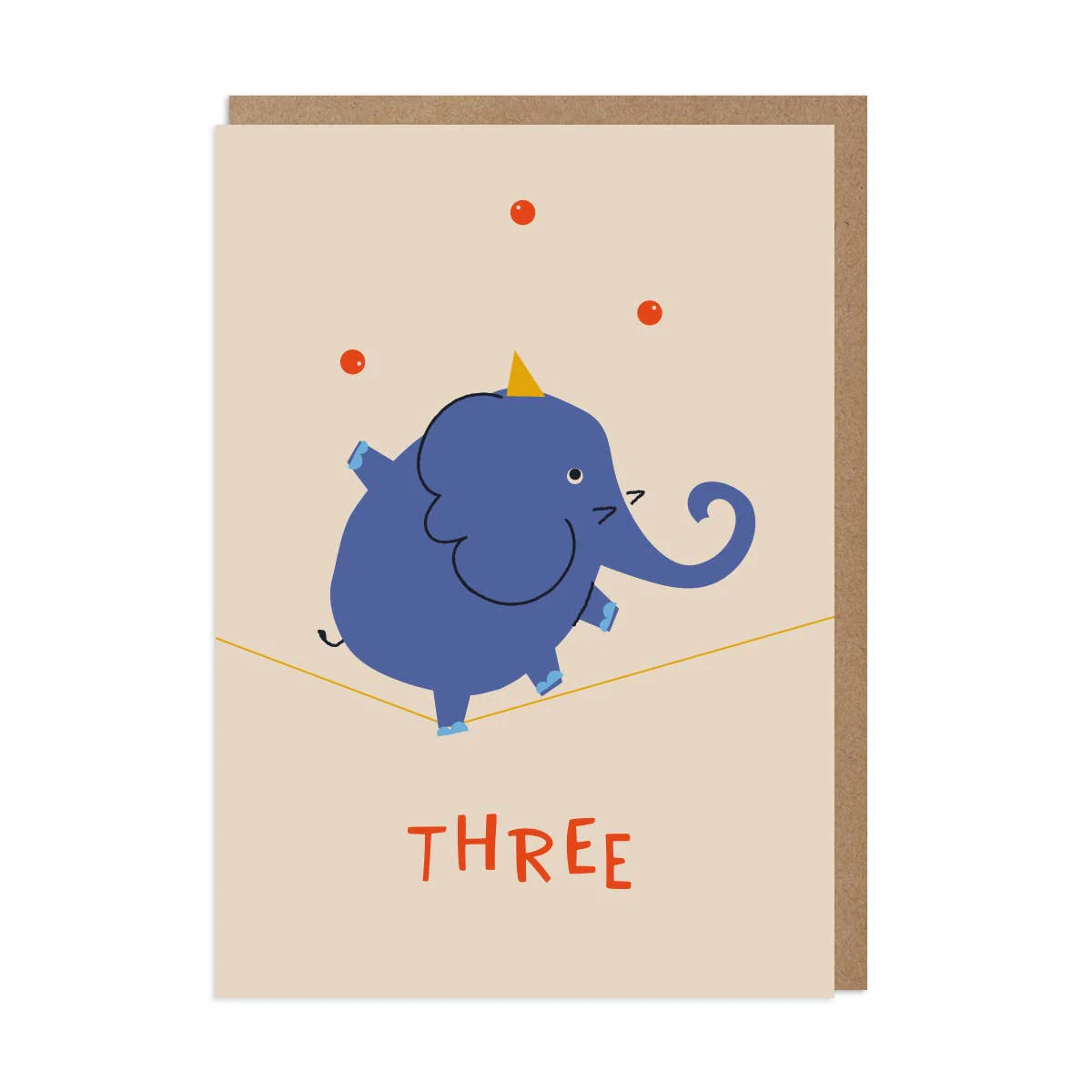 3rd Birthday Card – Circus Elephant