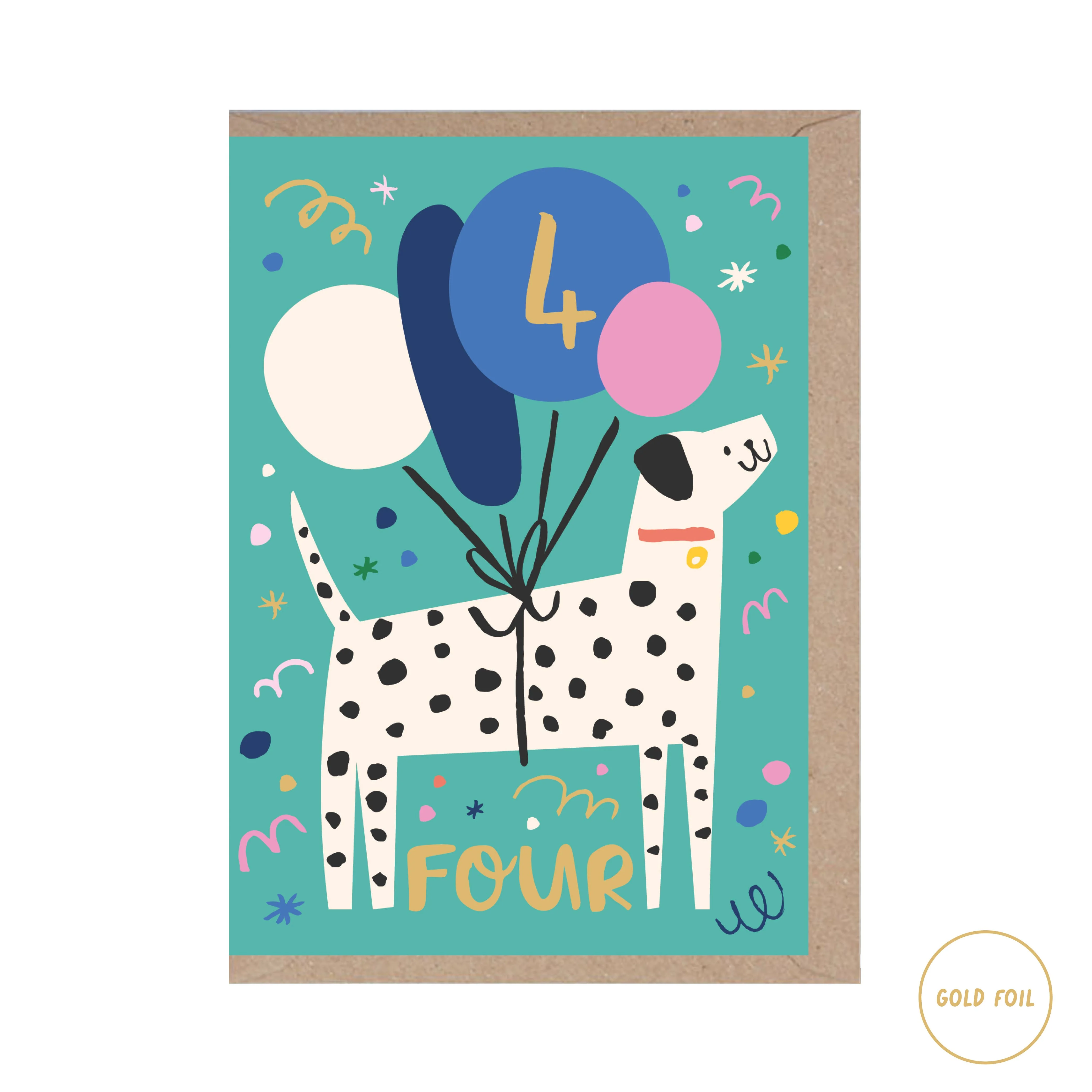 Age 4 - Dalmatian - Card - four - Image 2