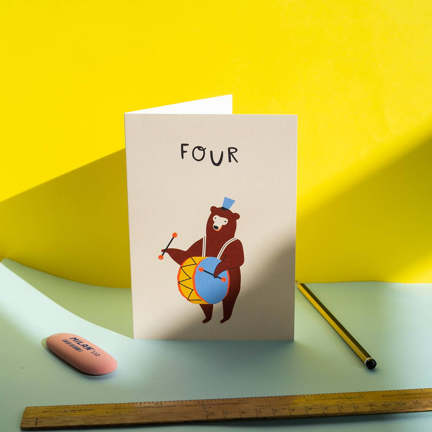 4th Birthday Card – Circus Bear - Image 2