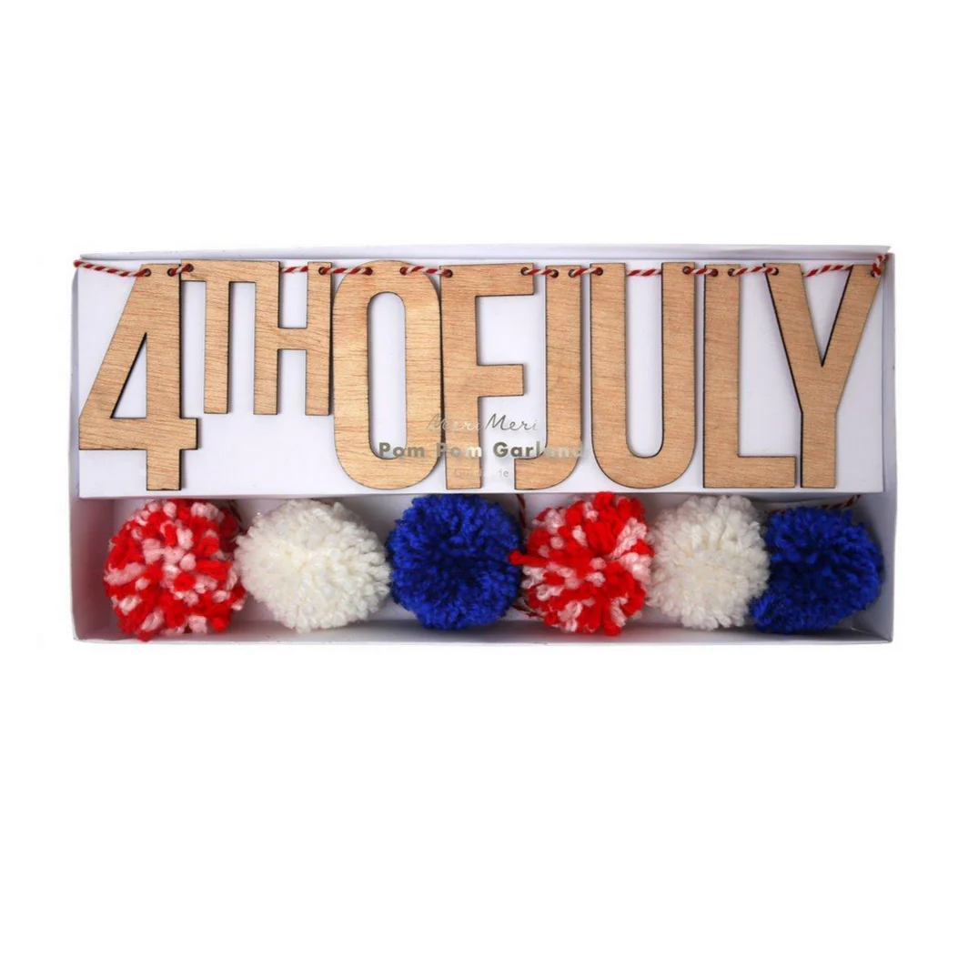 4th of July Pompom Garland - Image 4