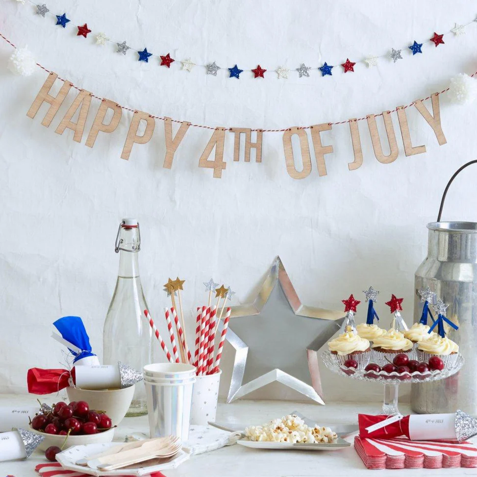 4th of July Pompom Garland - Image 5