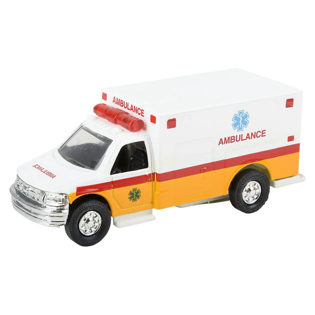 5" Die-Cast Pull Back Rescue Ambulance - Image 4