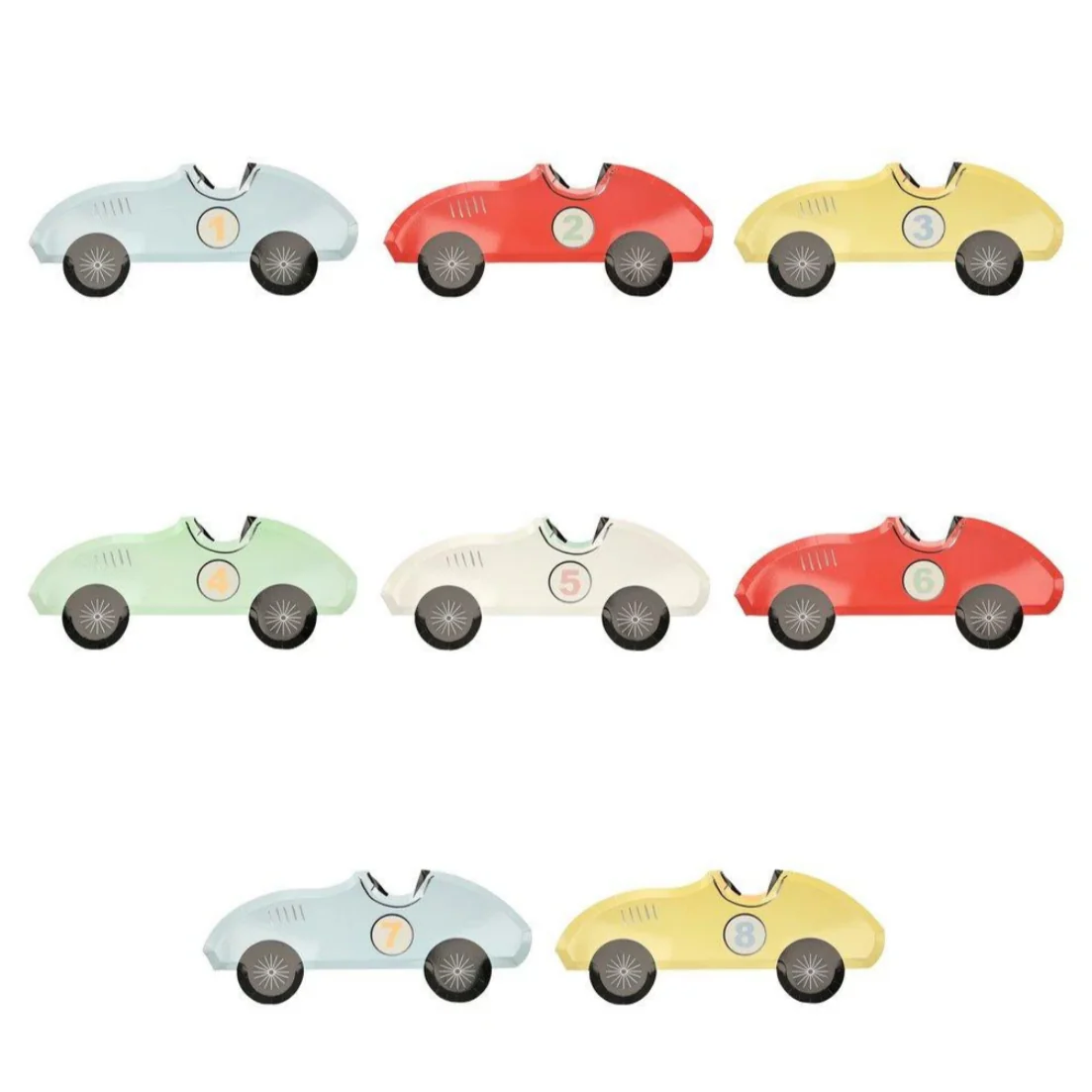 Race Car Plates (8pk)