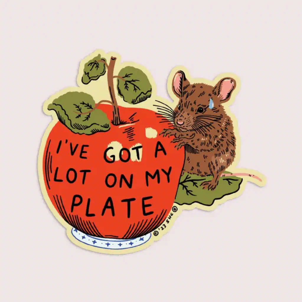 A Lot On My Plate Vinyl Sticker