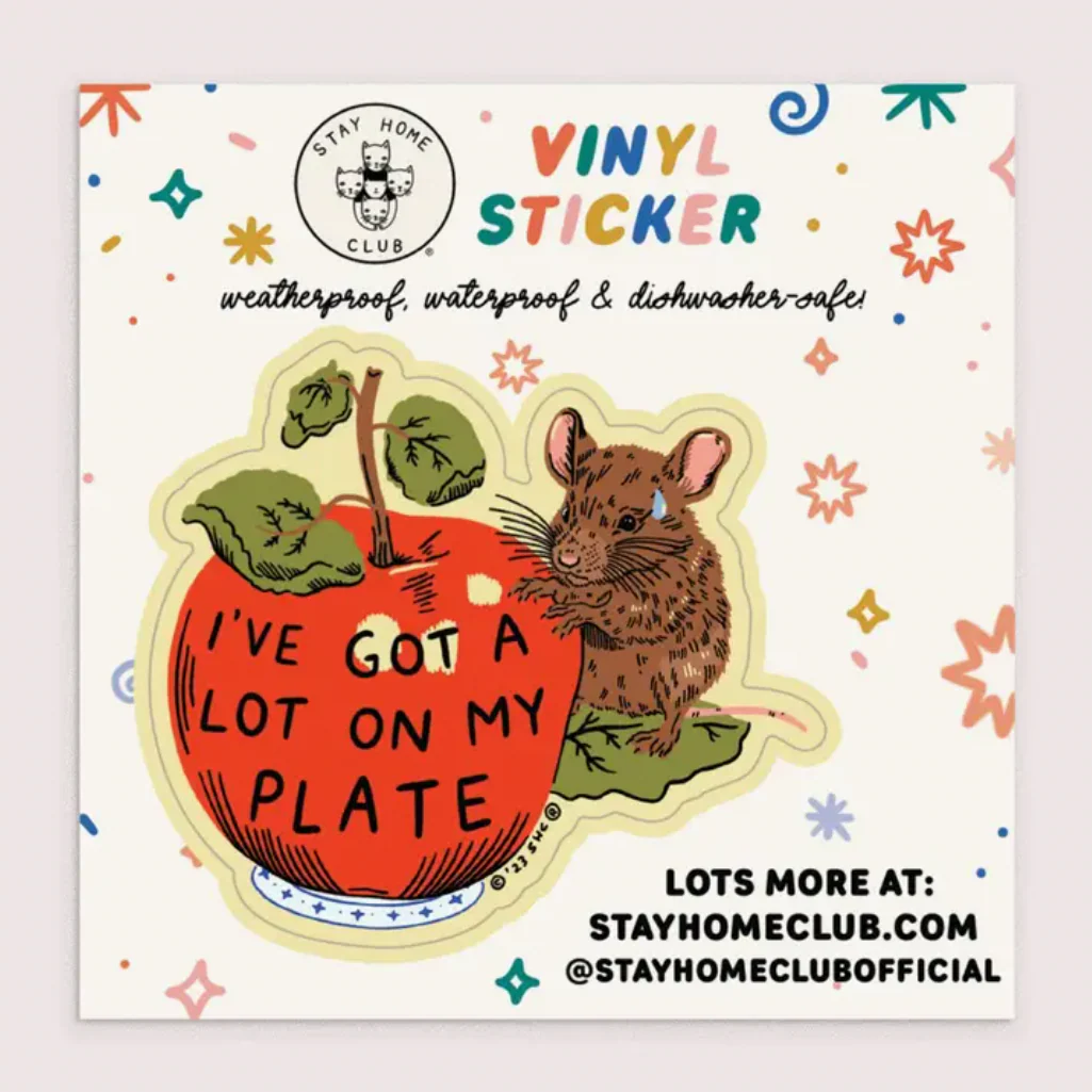 A Lot On My Plate Vinyl Sticker - Image 2