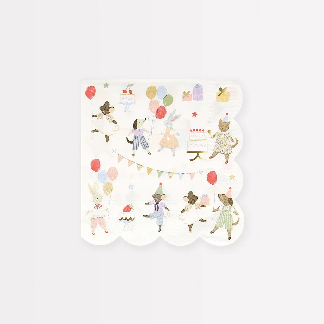 Animal Friends Small Napkins -16pk