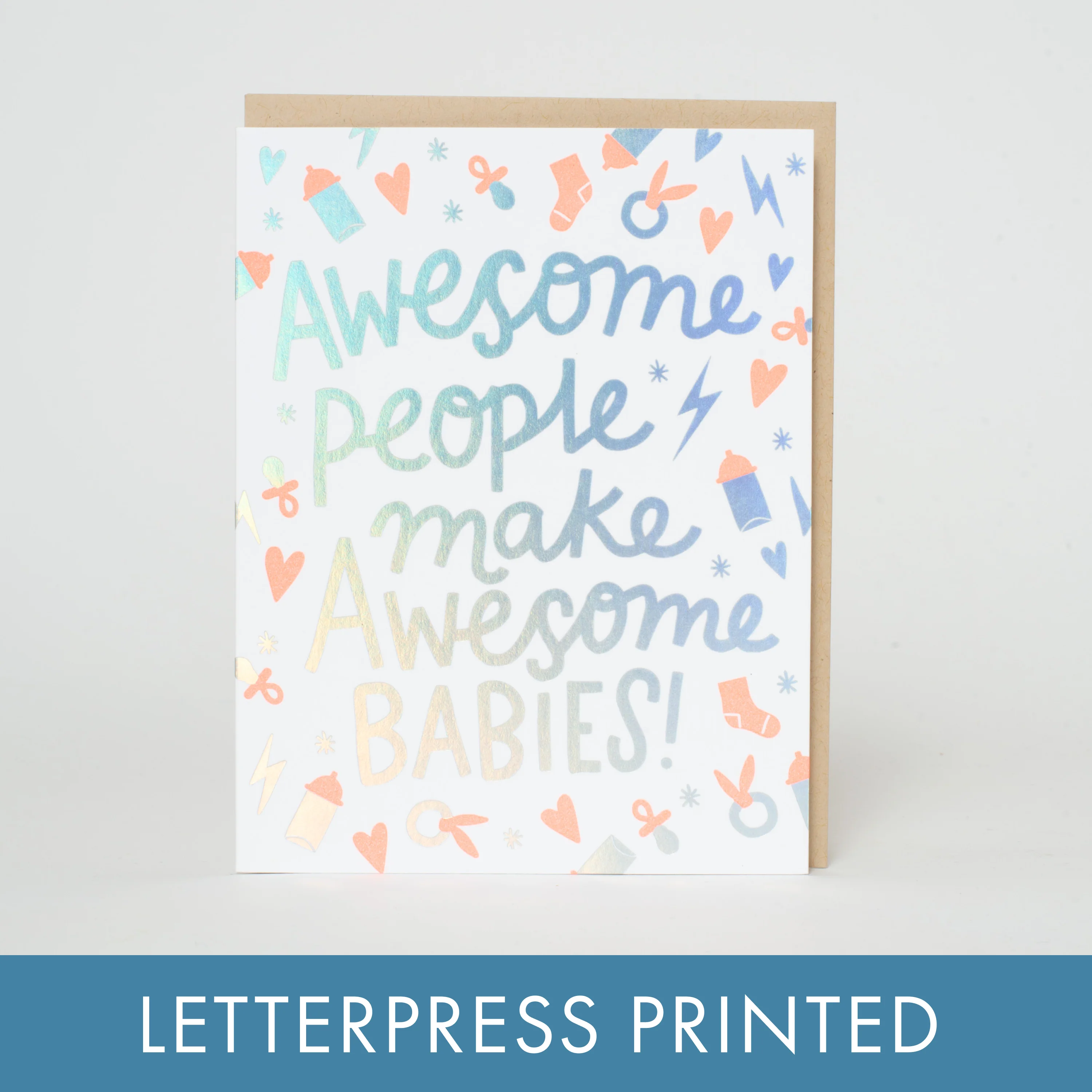 Awesome Babies Letterpress Card - Image 2