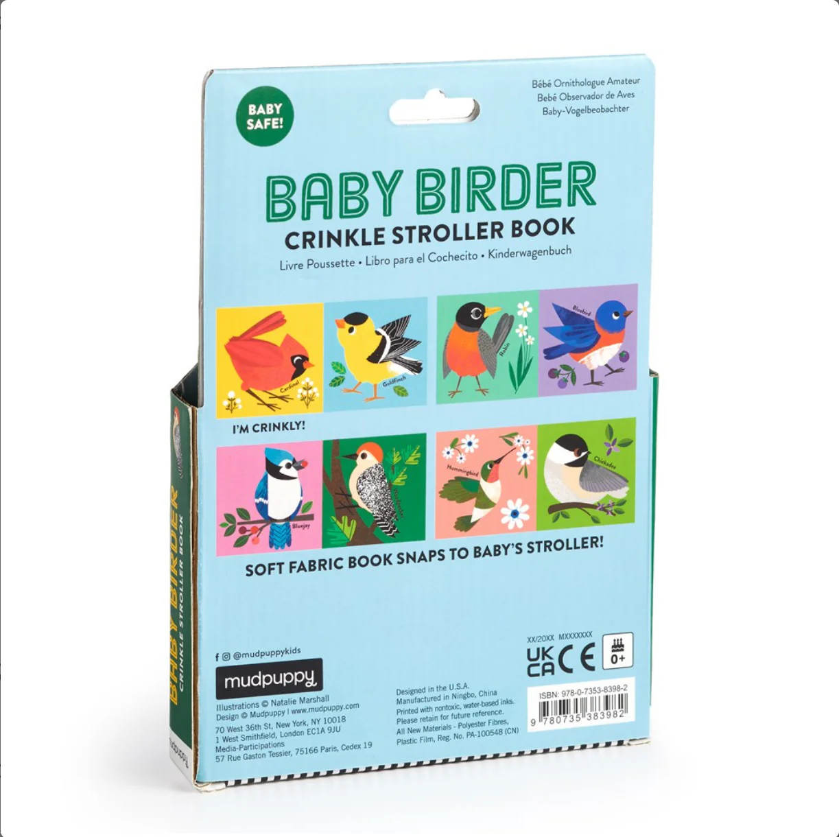 Baby Birder Crinkle Fabric Stroller Book - Image 4