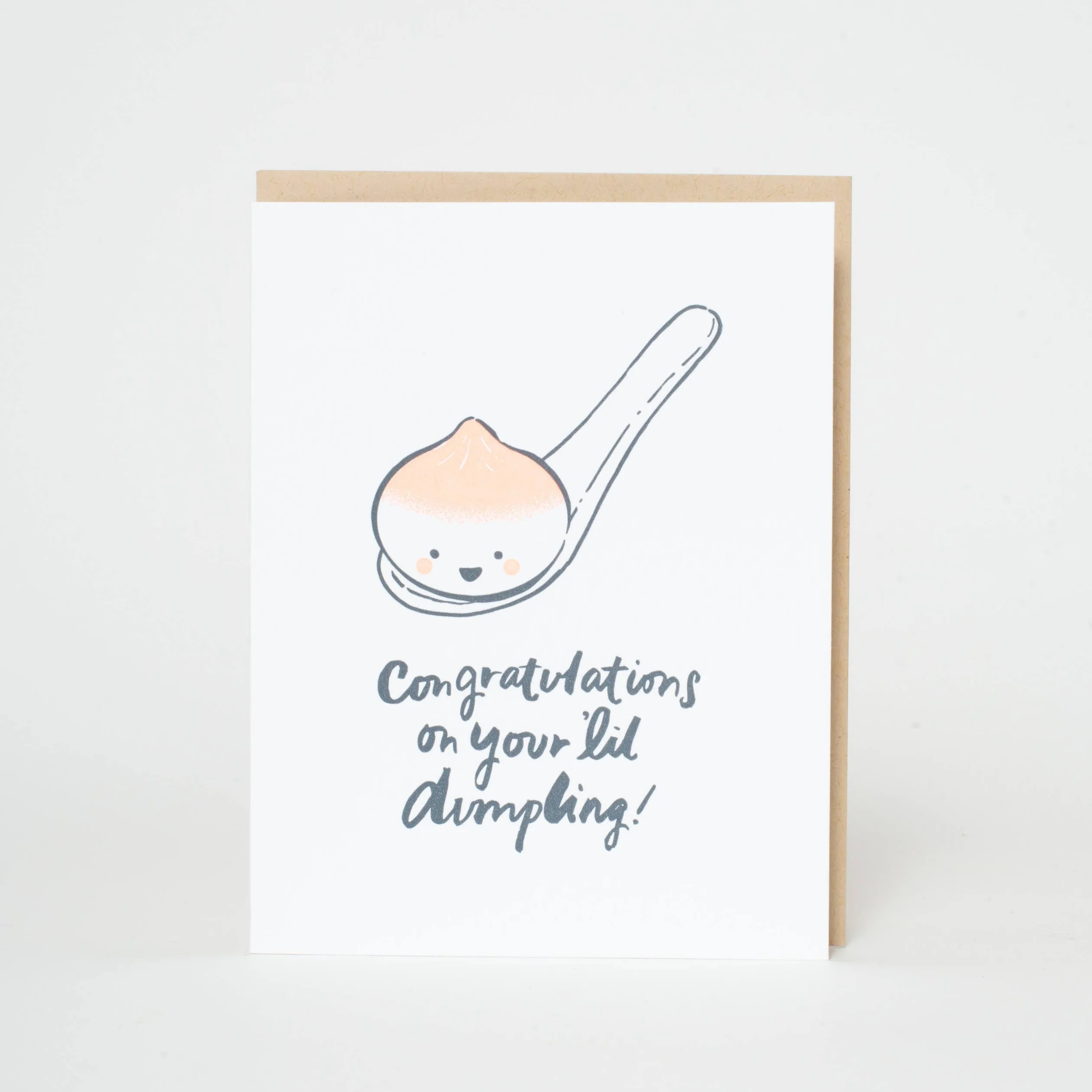 Lil' Dumpling Letterpress Card