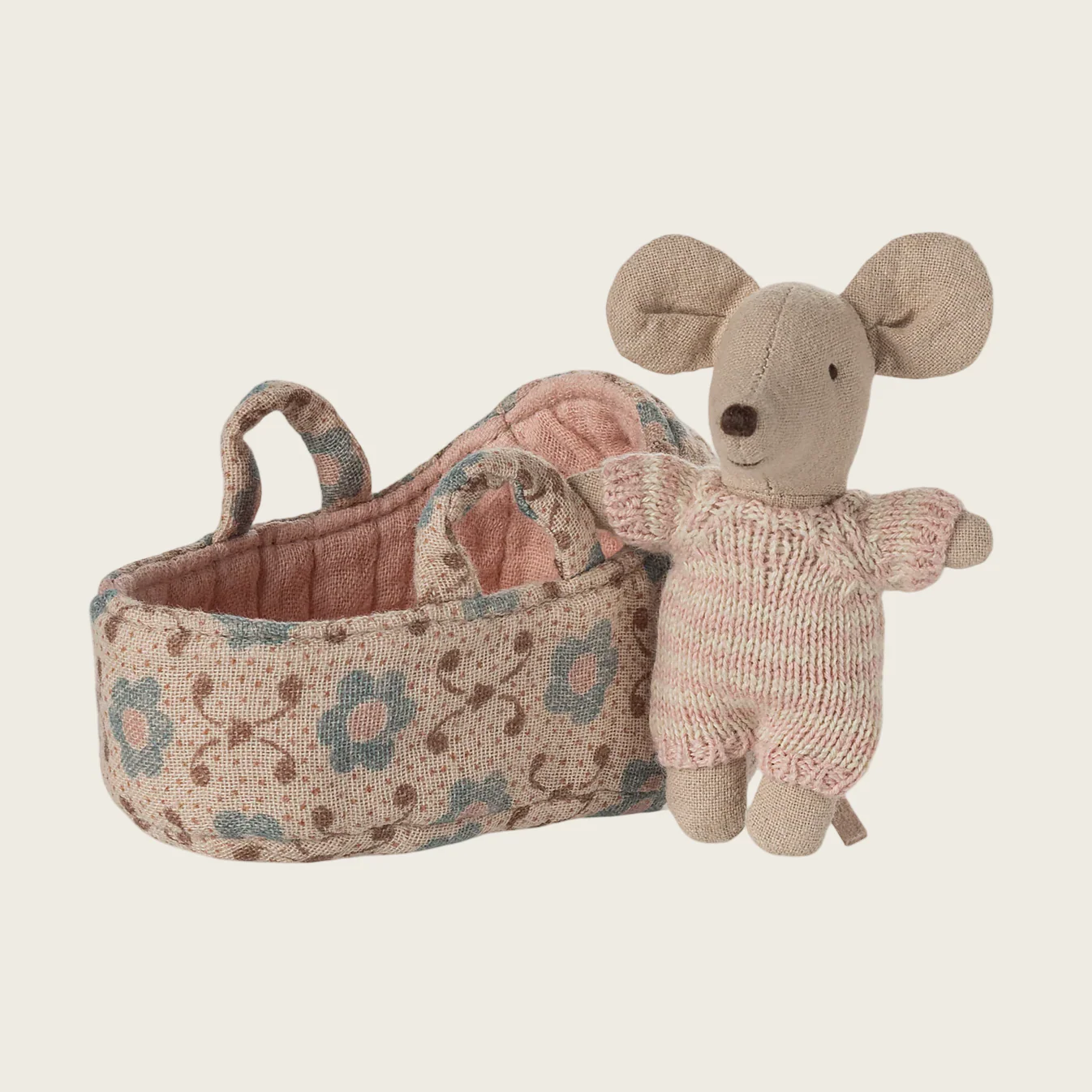 Baby mouse in carry cot - Rose - Image 2