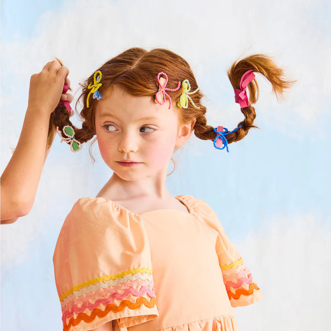 Beaded Bow Hair Clips (x5) - Image 2