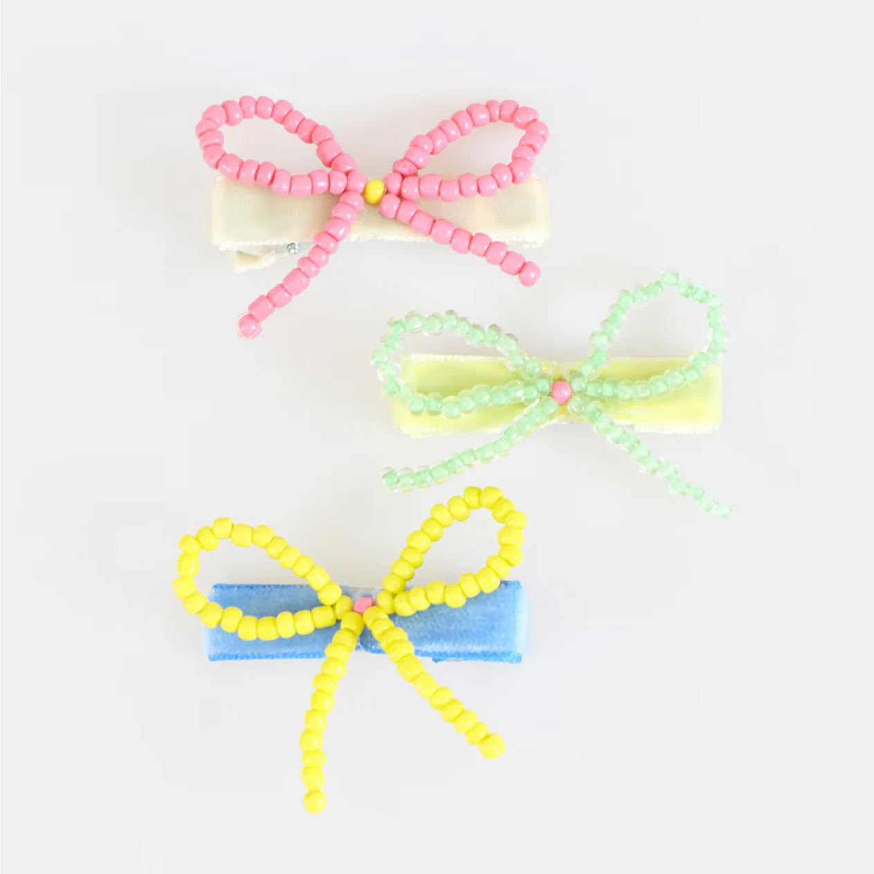Beaded Bow Hair Clips (x5) - Image 5