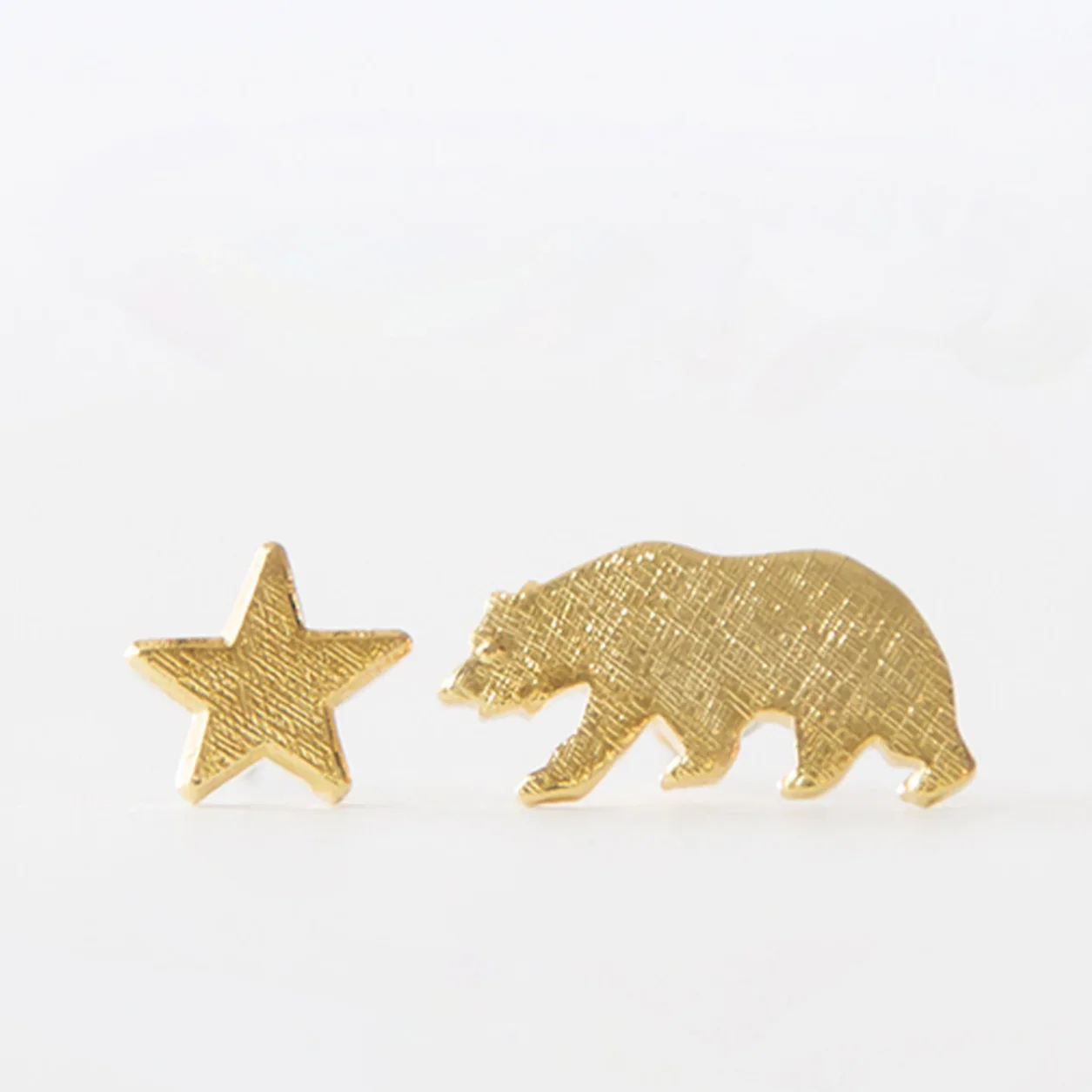 Bear and Star Earrings