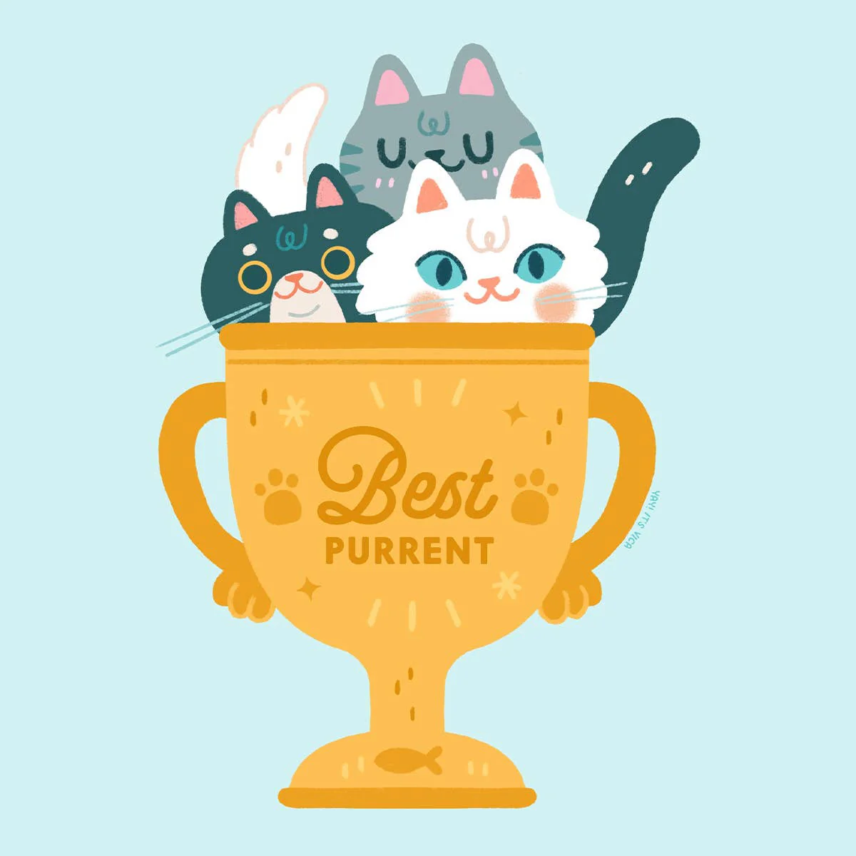 Best Purrent Cat Sticker - Image 3