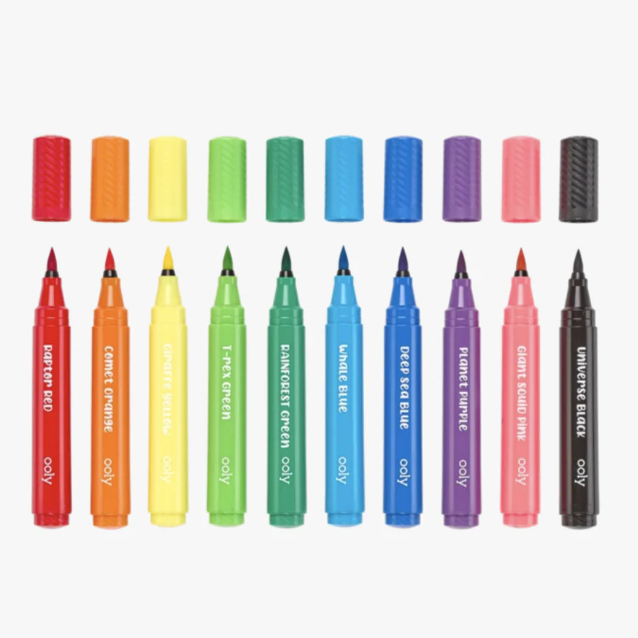 Big Bright Brush Markers - set of 10 - Image 4