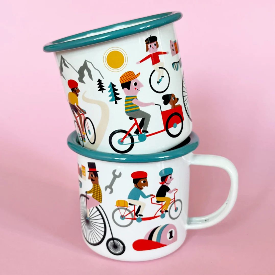 Bike Lover Enamel Mug - Ingela P. Arrhenius - Image 6