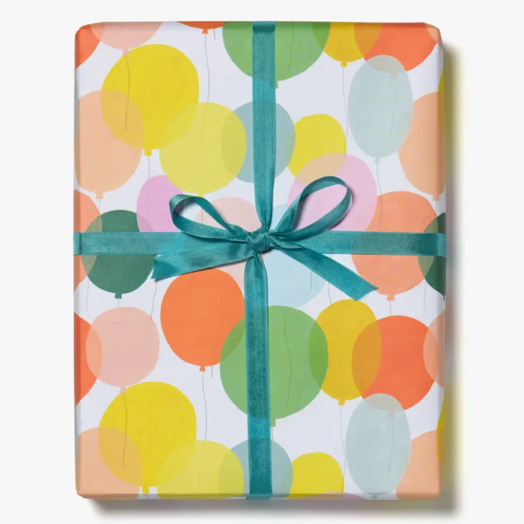 Birthday Balloons -roll of 3 sheets
