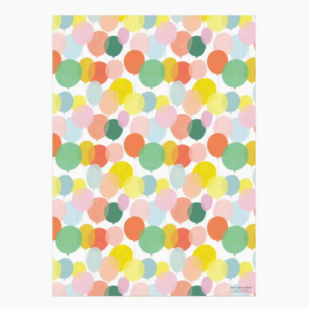 Birthday Balloons -roll of 3 sheets - Image 2