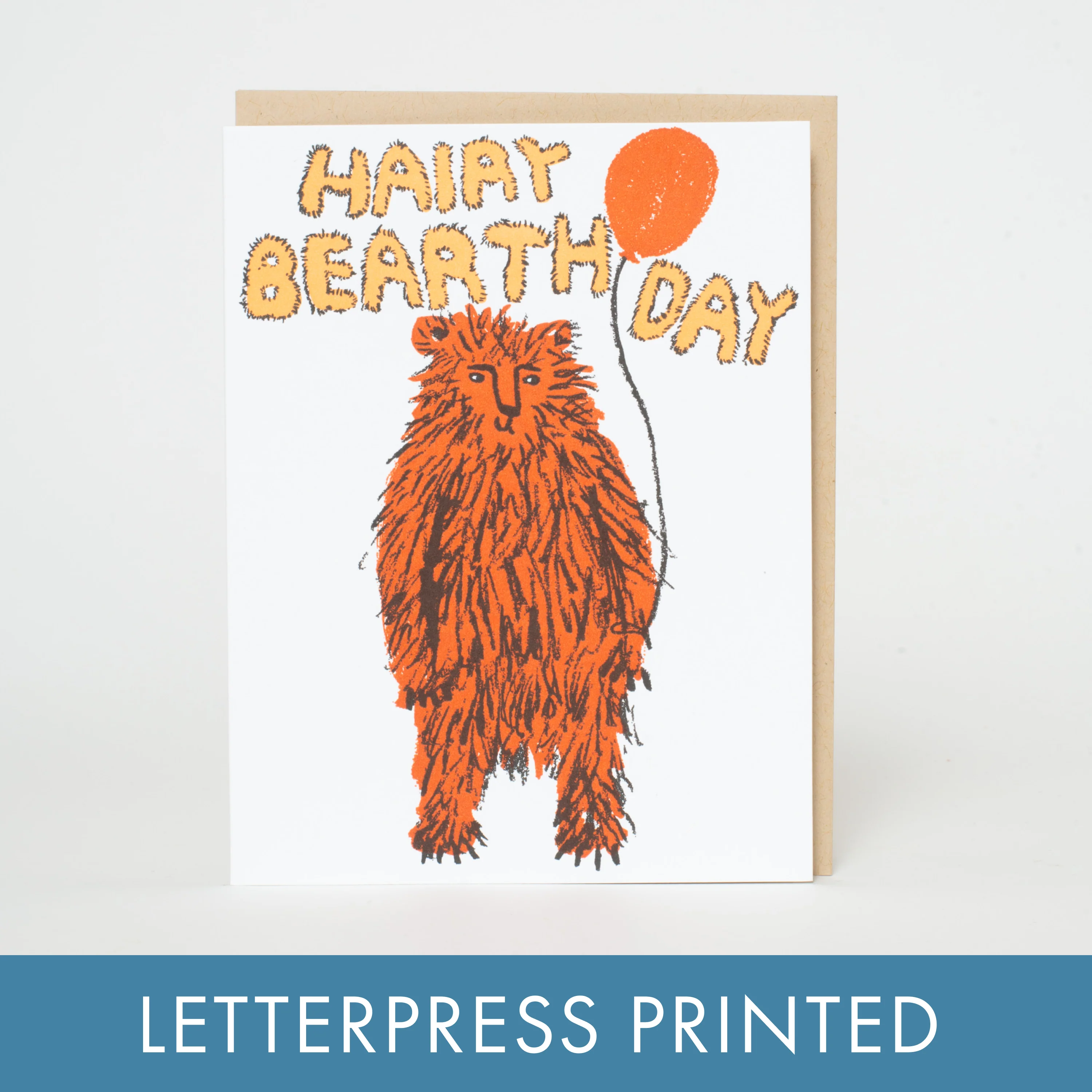 Birthday Bear Letterpress Card - Image 2