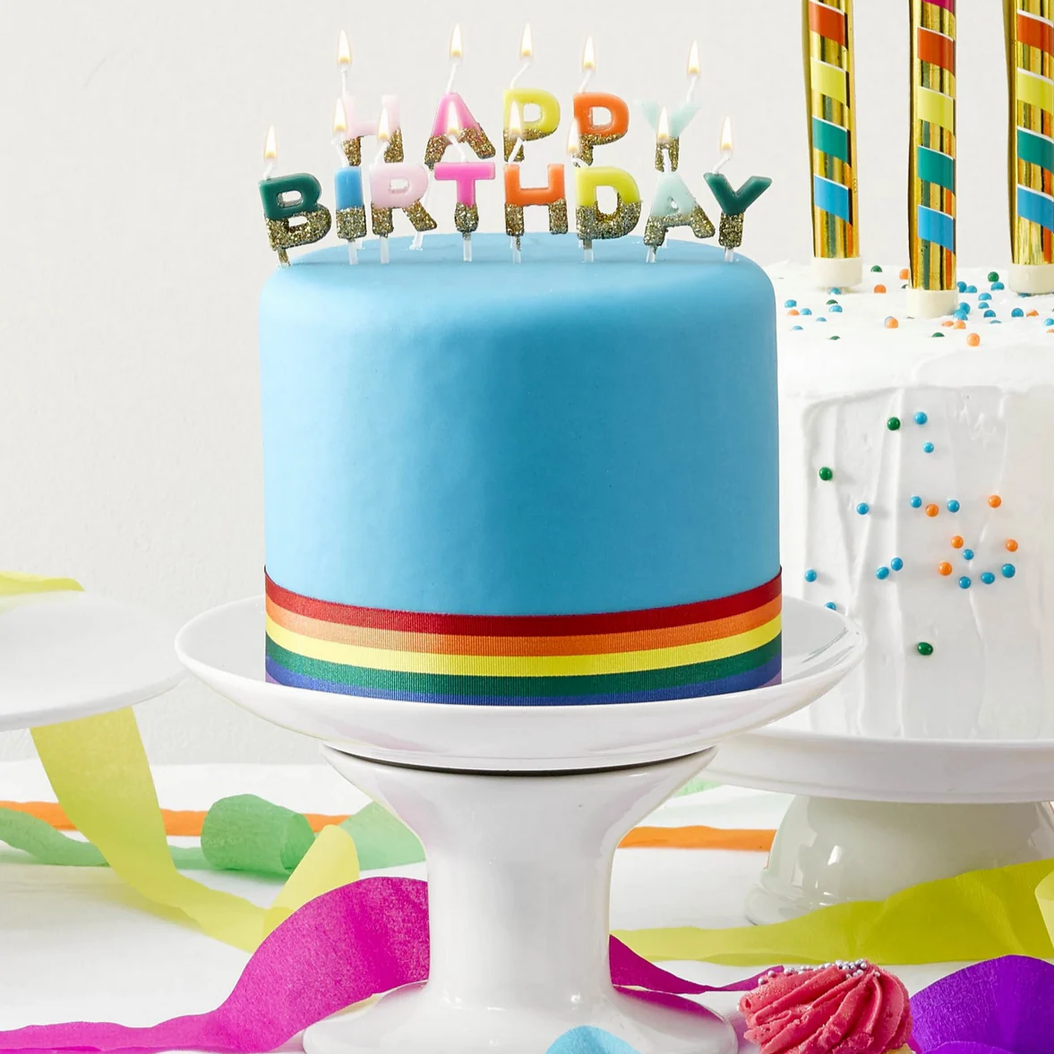 Birthday Brights Rainbow Happy Birthday Candles - Image 3