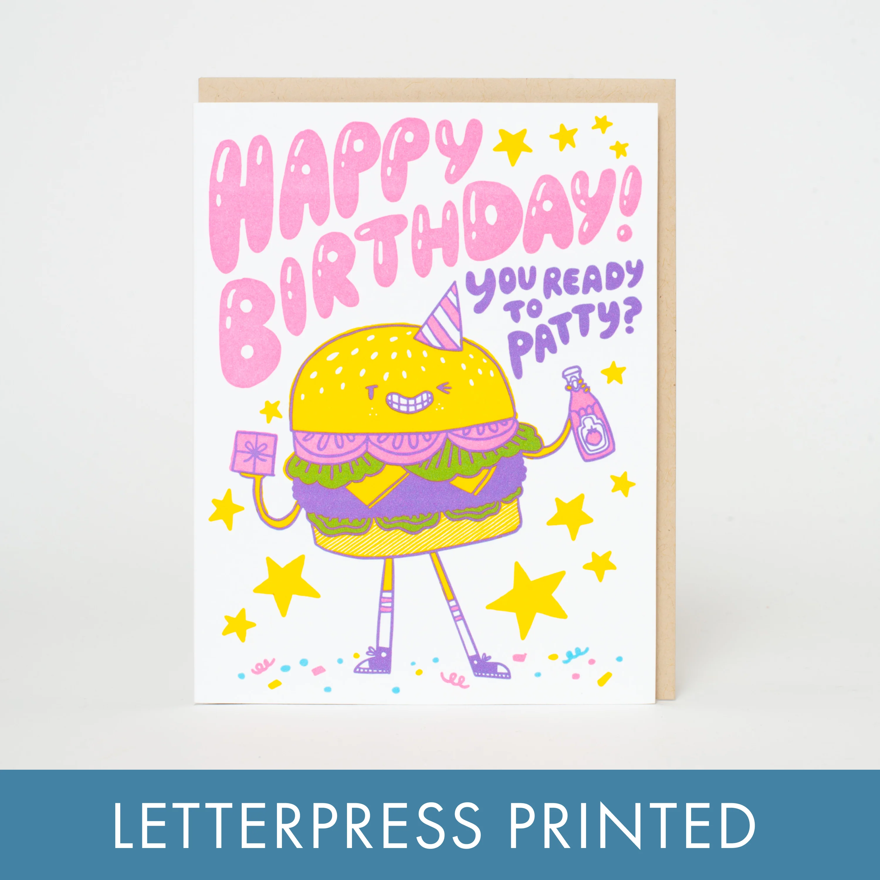 Birthday Burger Letterpress Card - Image 2