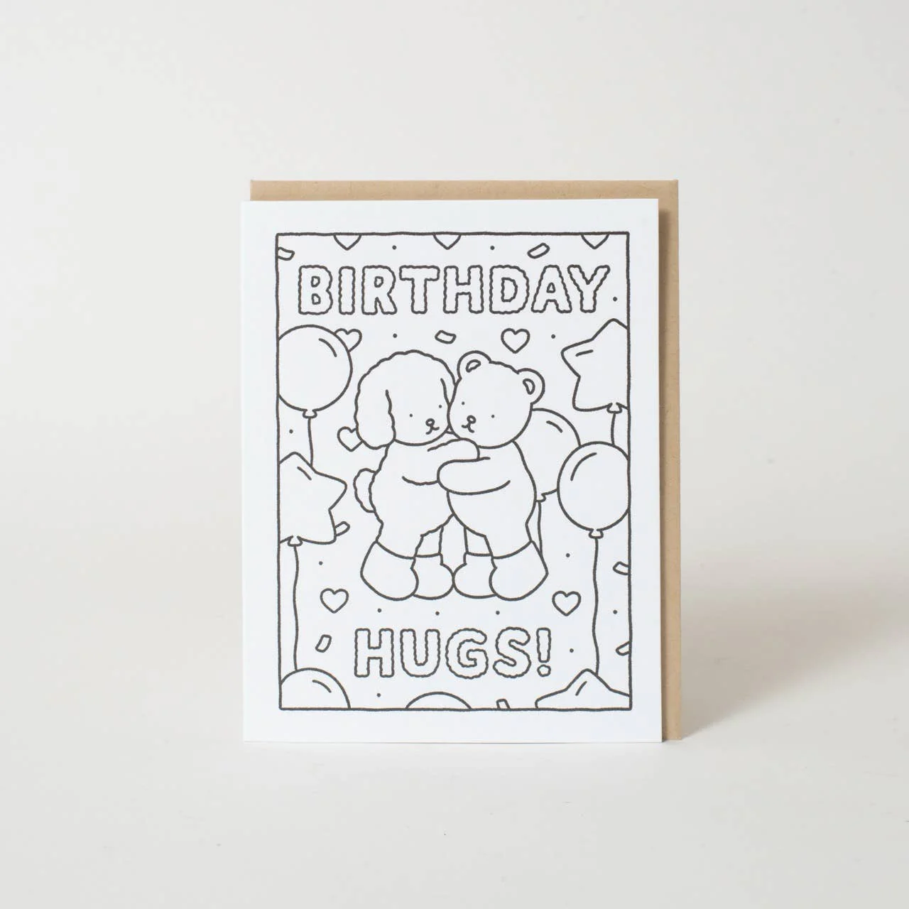 Birthday Hugs DIY Coloring Card by Bobbie Goods - Image 2