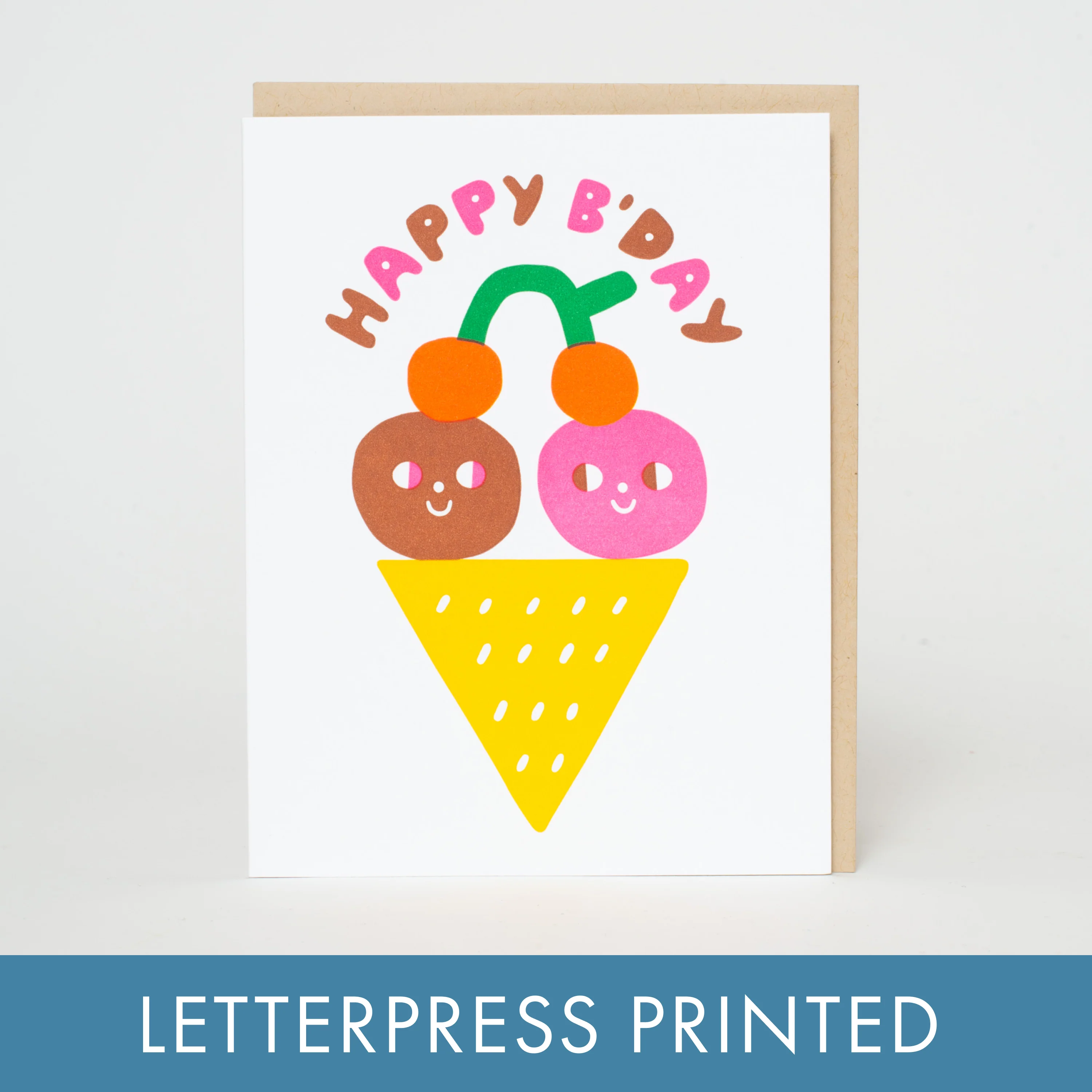 Birthday Ice Cream Wishes Letterpress Card - Suzy Ultman - Image 2