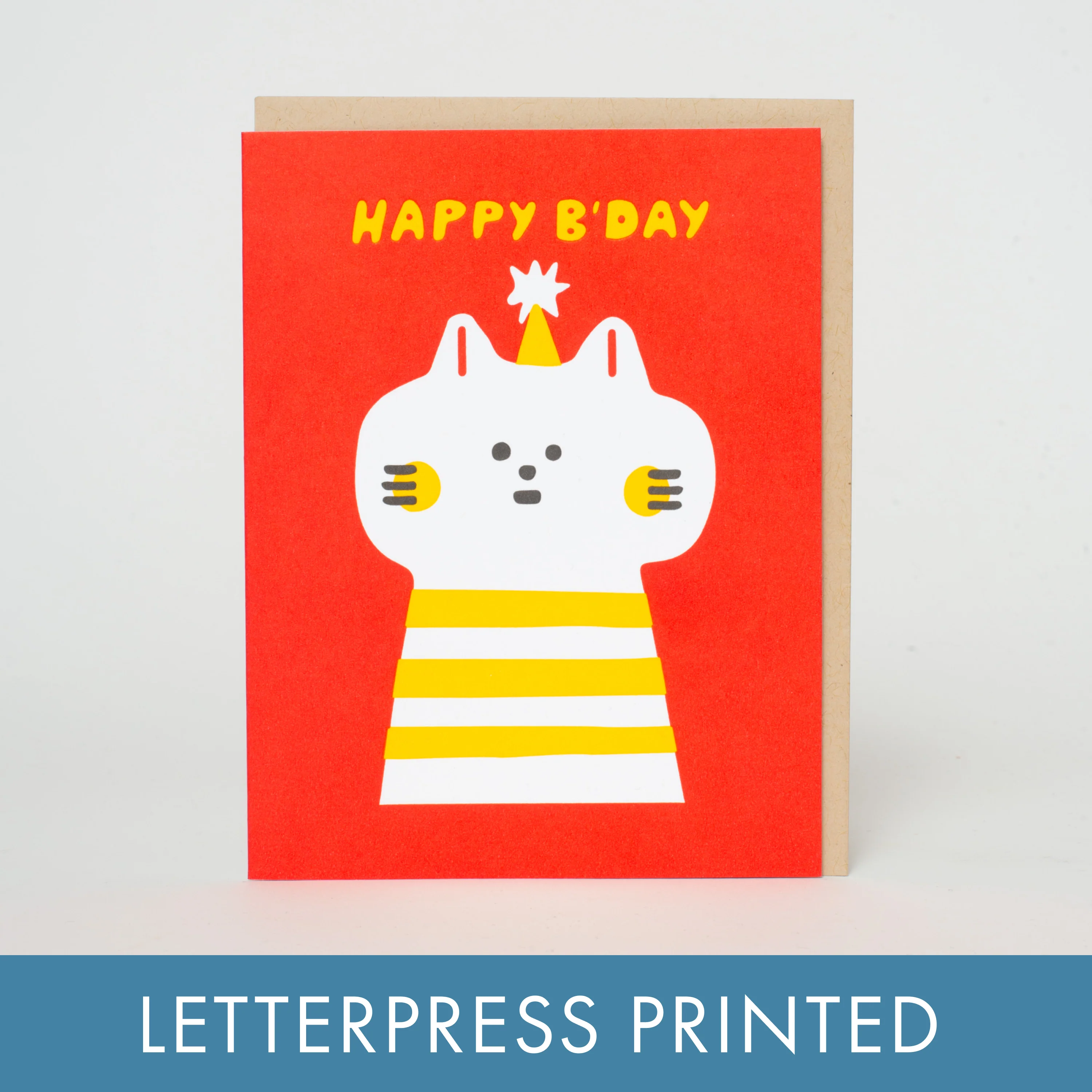 Birthday Kitty Letterpress Card - Suzy Ultman - Image 2