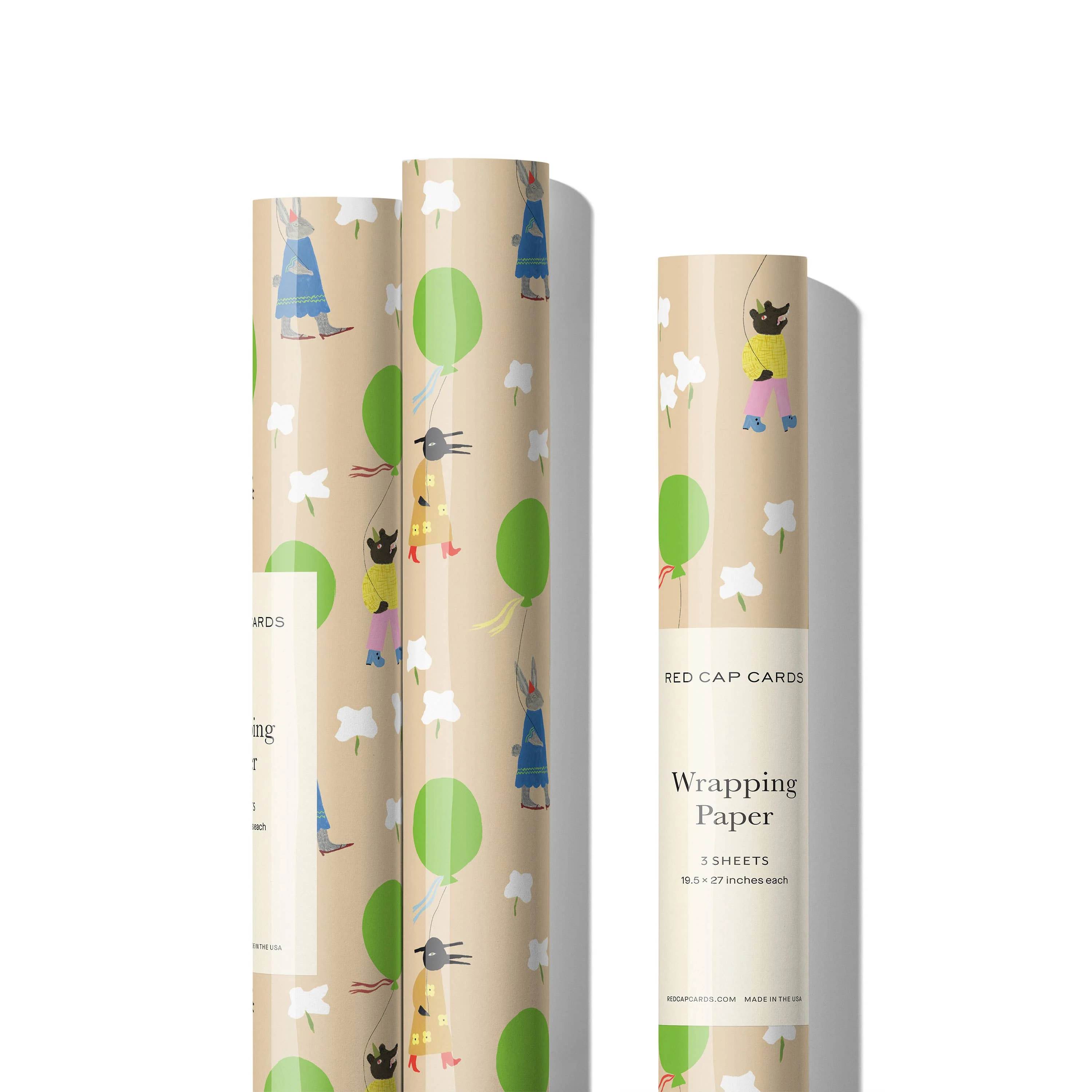 Birthday March birthday wrapping papers -roll of 3 sheets - Image 2