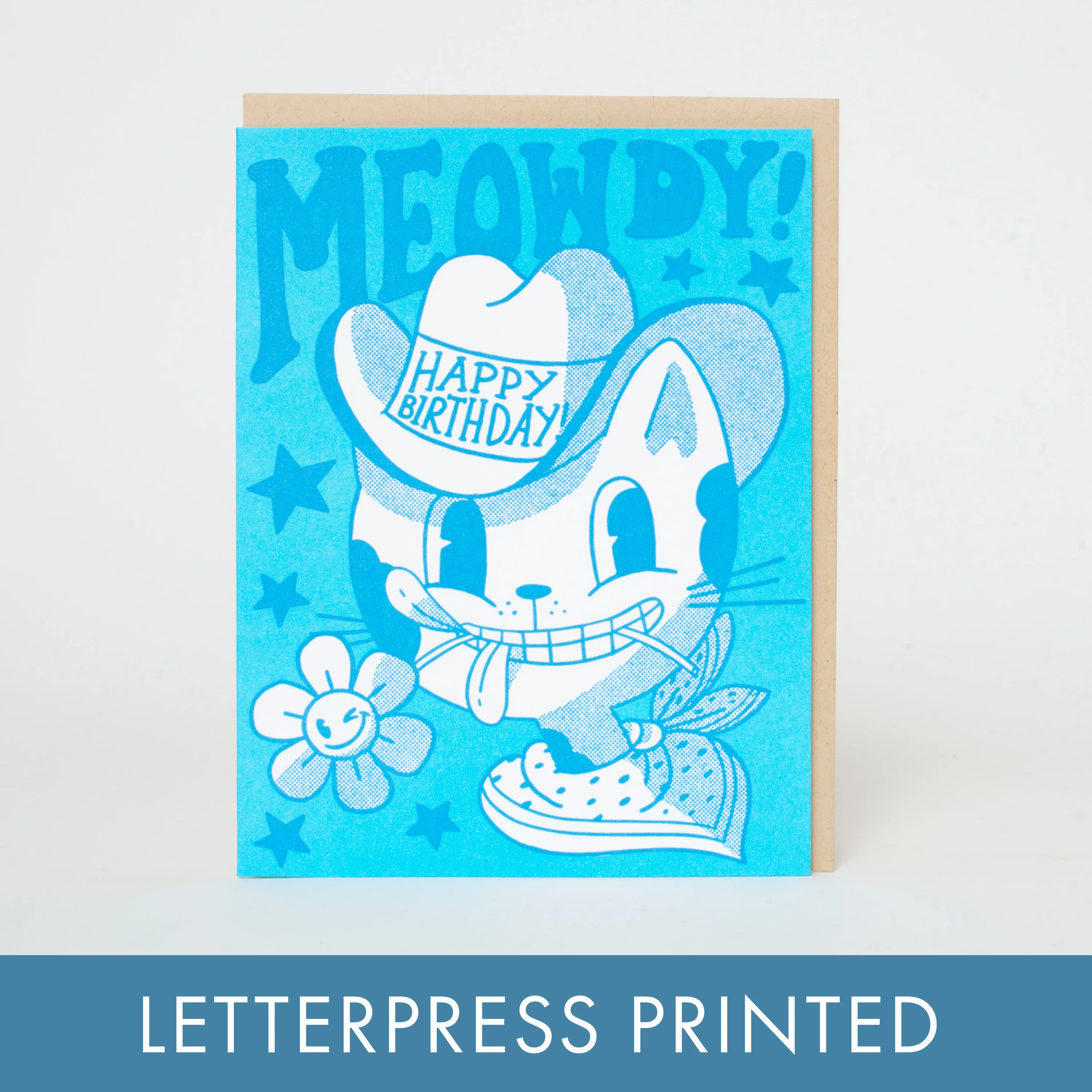 Meowdy Cat Letterpress Card - Image 2