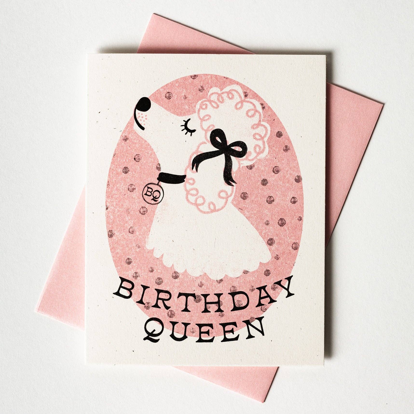 Birthday Queen Dog - Risograph Card - Image 2