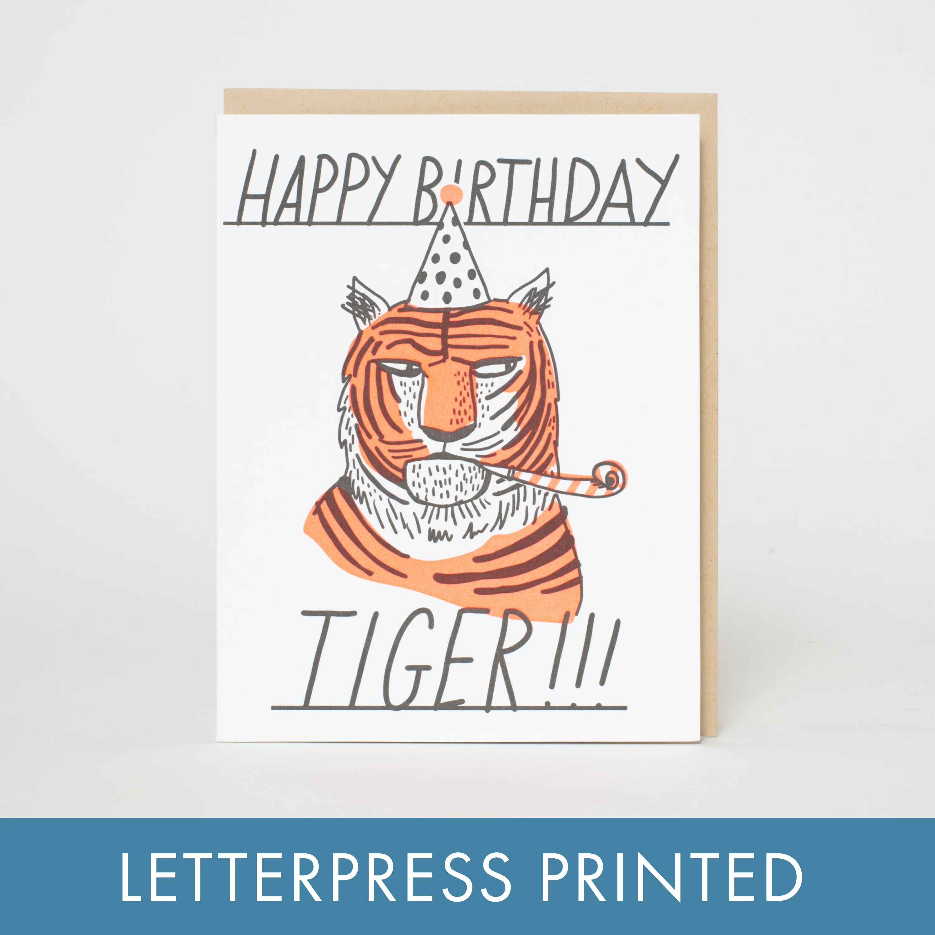 Birthday Tiger Letterpress Card - Image 2