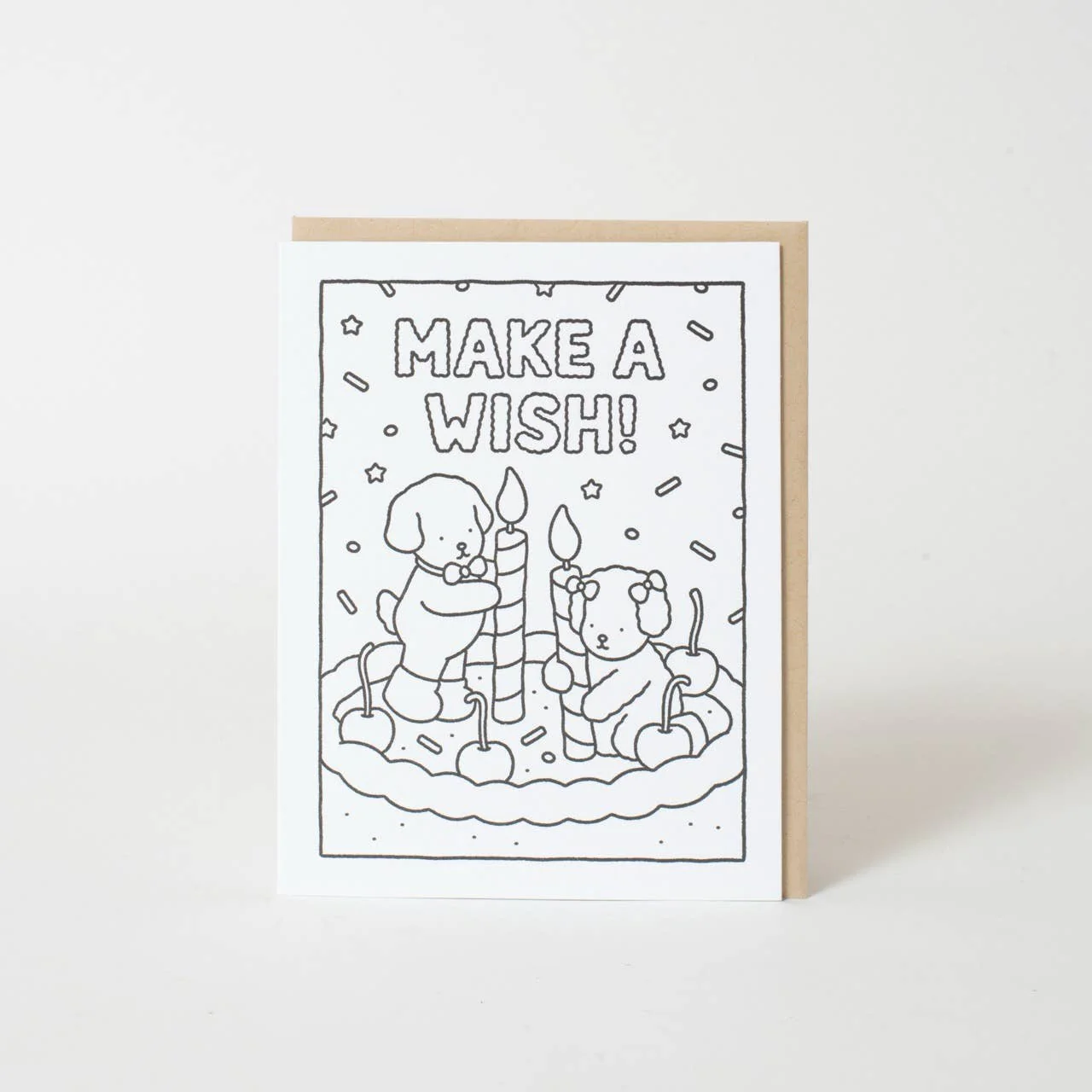 Birthday Wish Puppies DIY Coloring Card by Bobbie Goods - Image 2