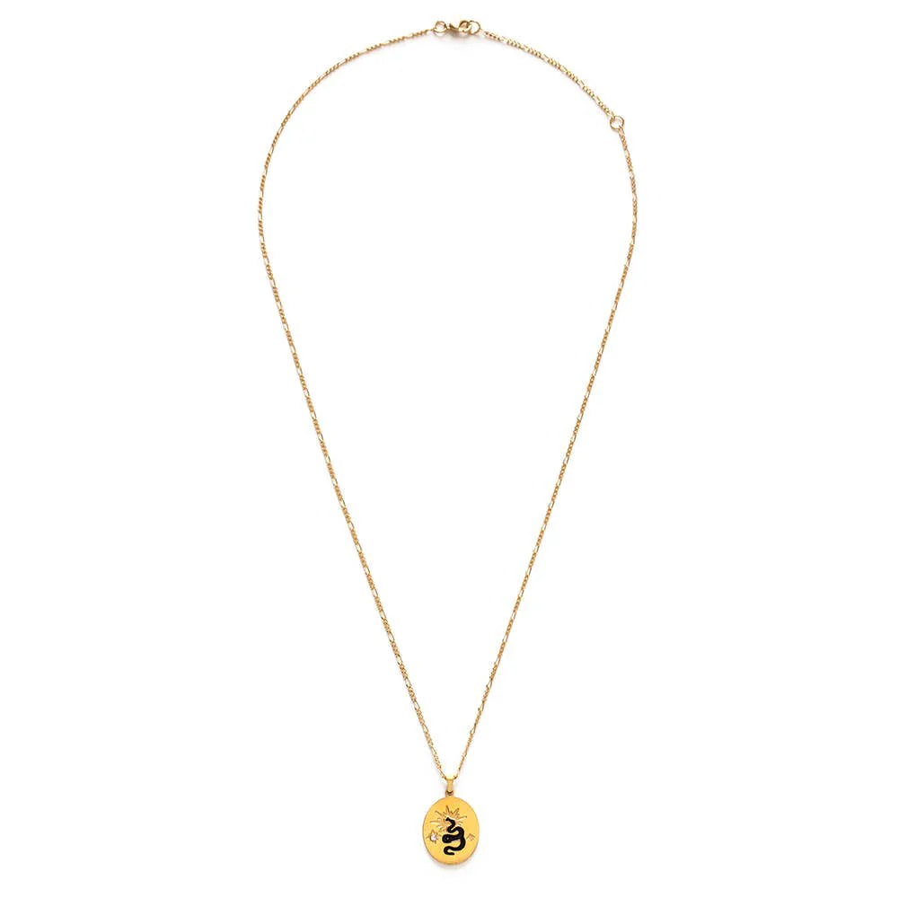 Black Snake Pendant Necklace - Image 4