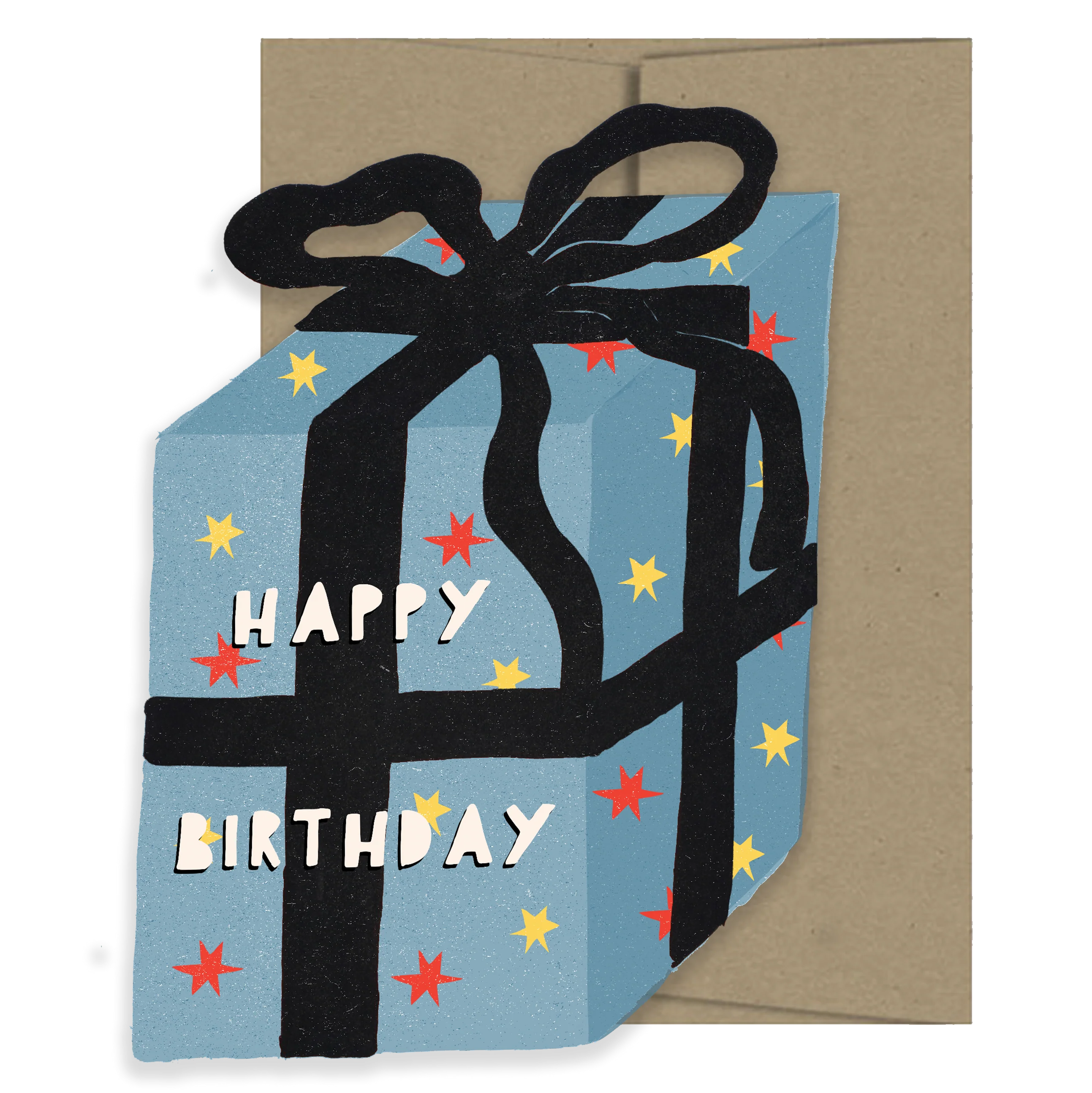Blue Gift Birthday Collection - Die Cut Card
