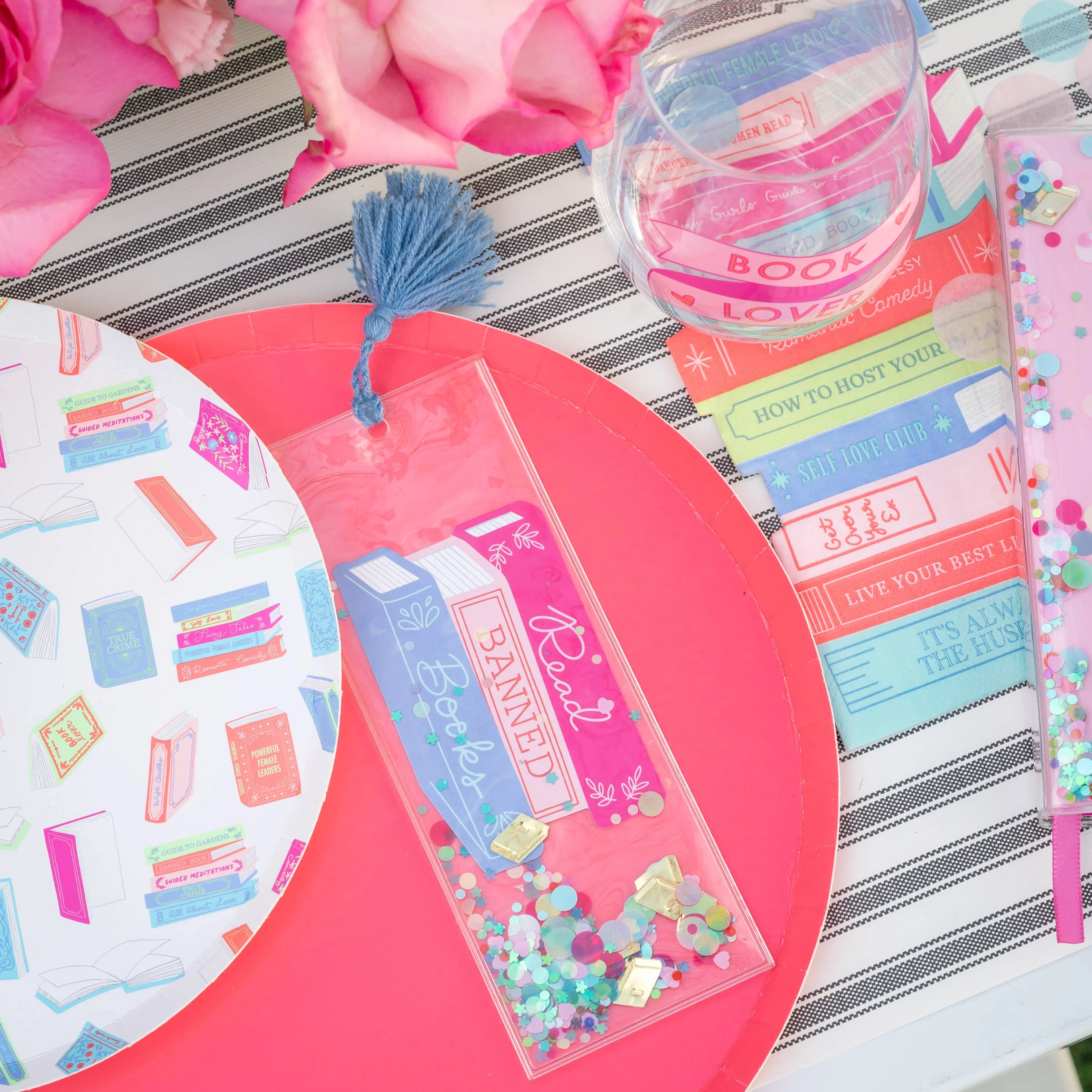 Book Club "Read Banned Books" Confetti Bookmark - Image 2