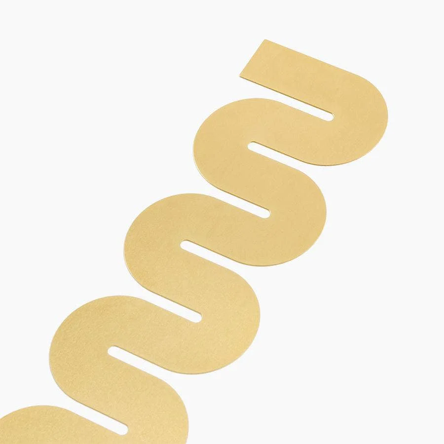 Brass Bookmark in Wave - Image 5