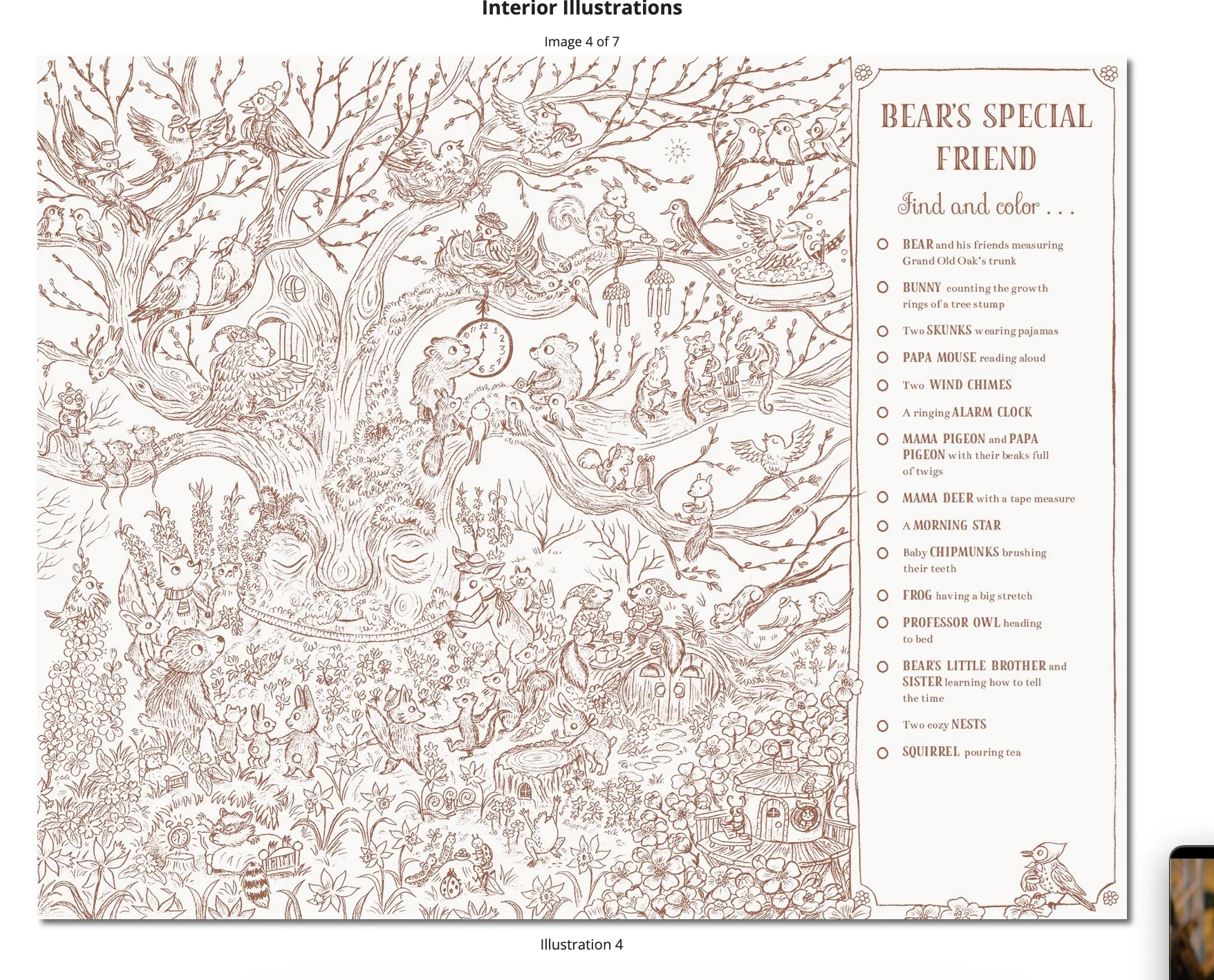 Brown Bear Wood: A Search-and-Find Coloring Book: Over 100 Things to find - Image 5