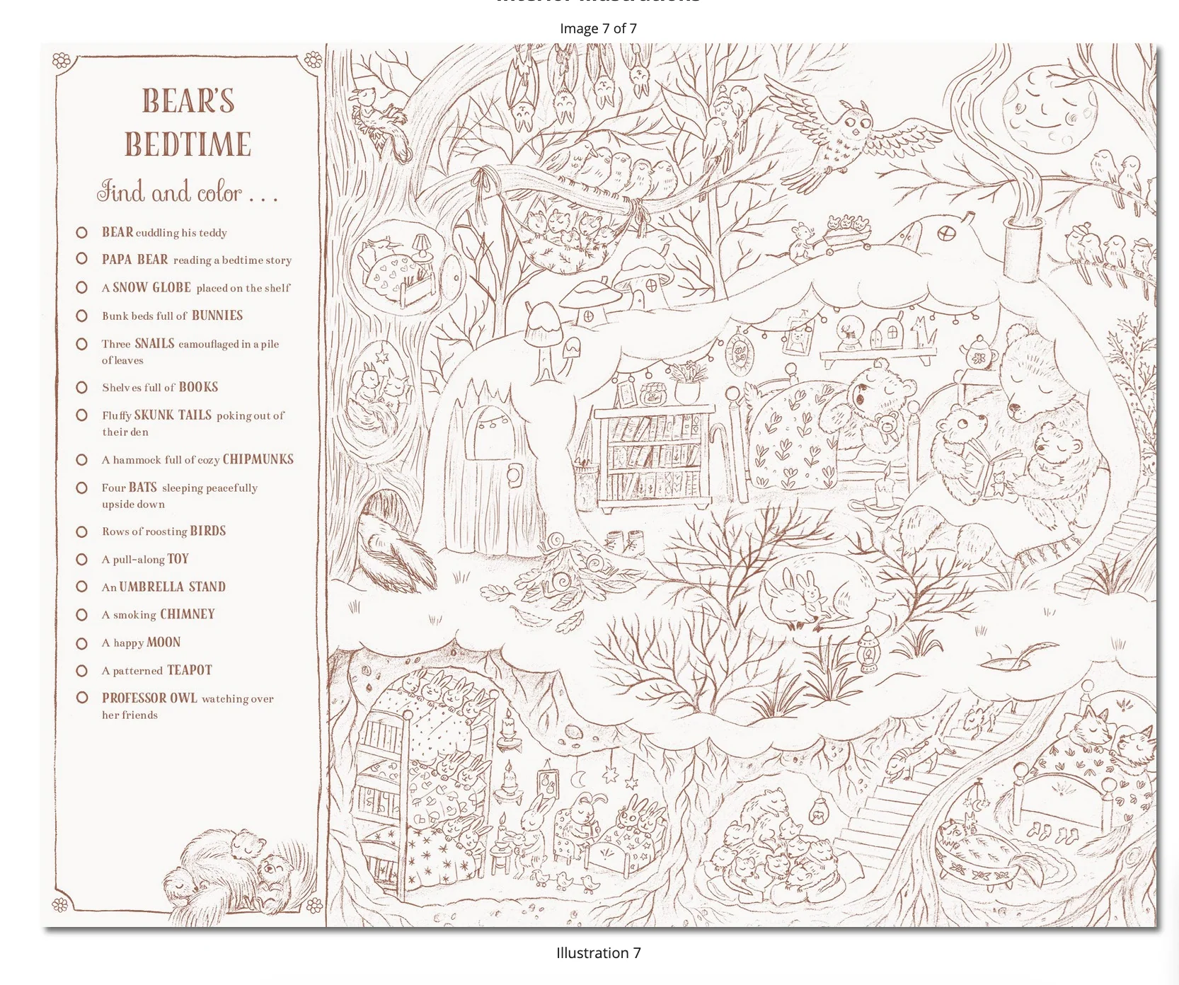 Brown Bear Wood: A Search-and-Find Coloring Book: Over 100 Things to find - Image 8