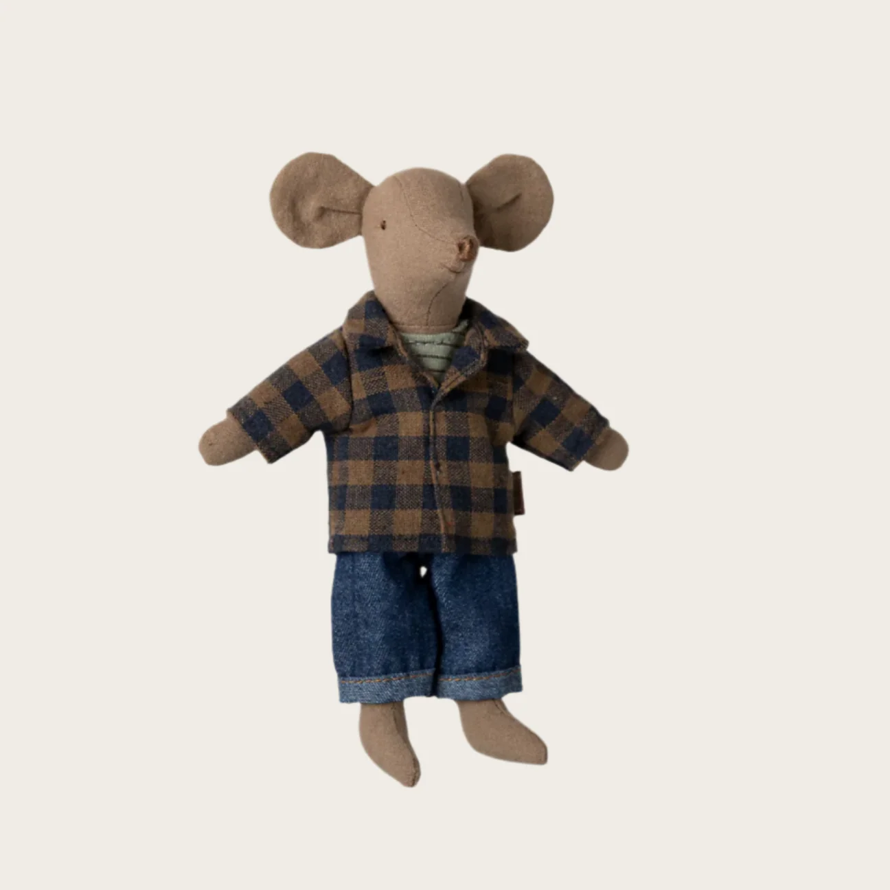 Brown checked shirt and pants for Dad mouse - Image 3