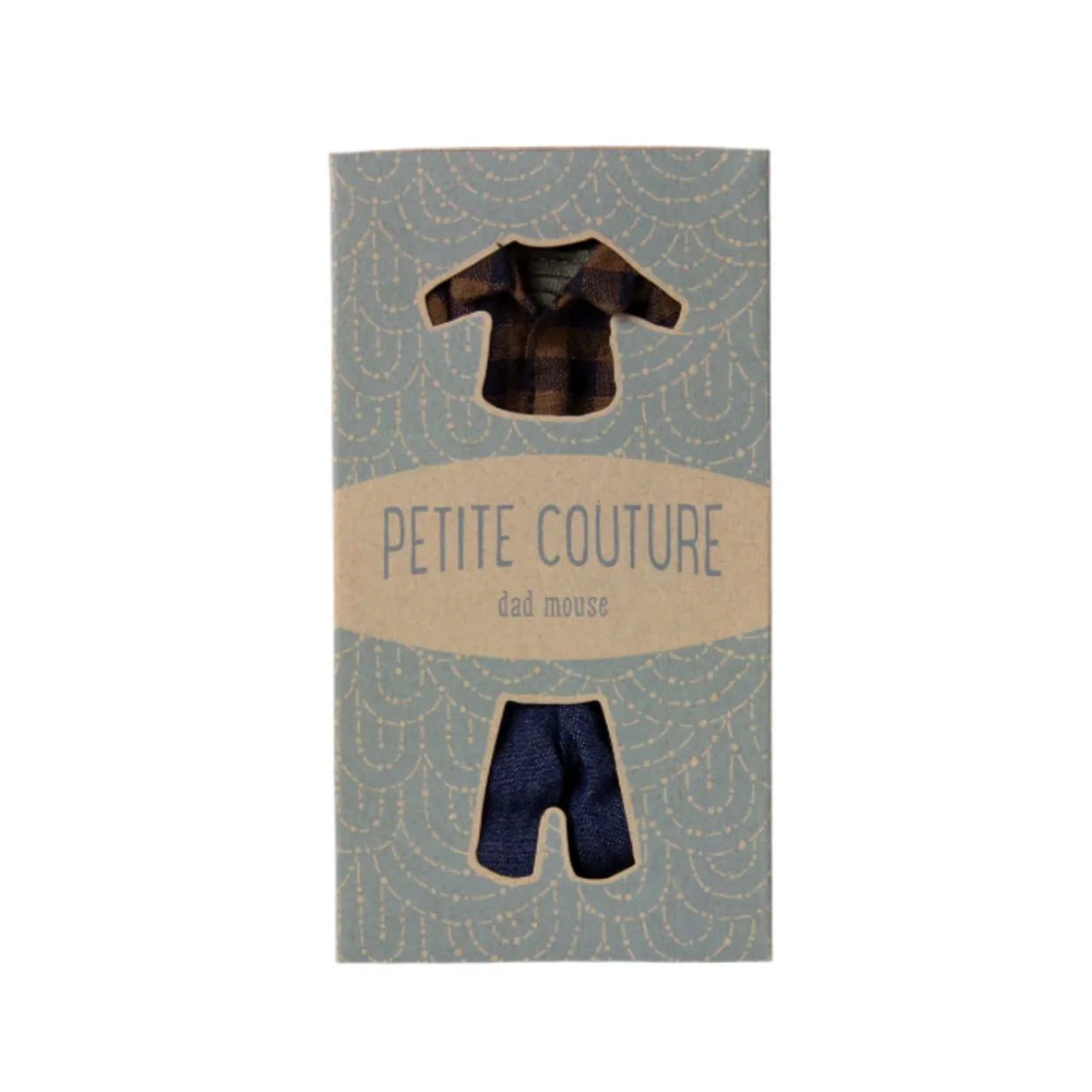 Brown checked shirt and pants for Dad mouse - Image 4