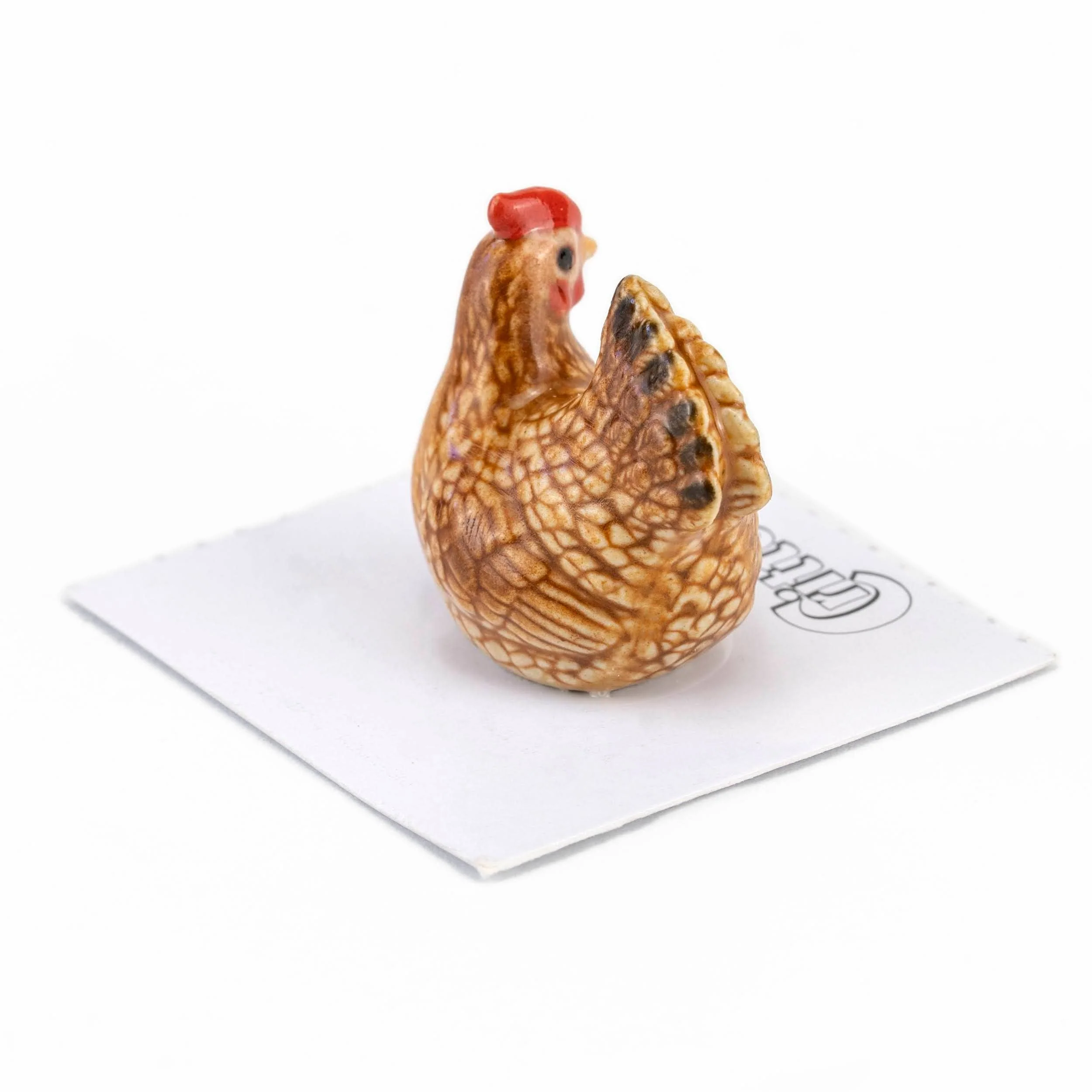 Buff Bantam Hen Porcelain Miniature - Image 2