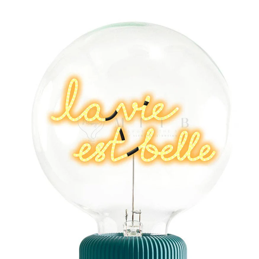 Bulb La Vie Est Belle With Base Table Lamp Portable Nomad - Image 2