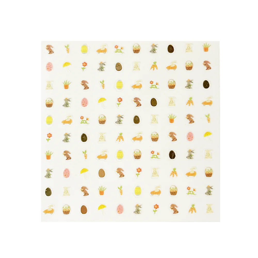 Bunnies In The Garden Nail Stickers - Image 2